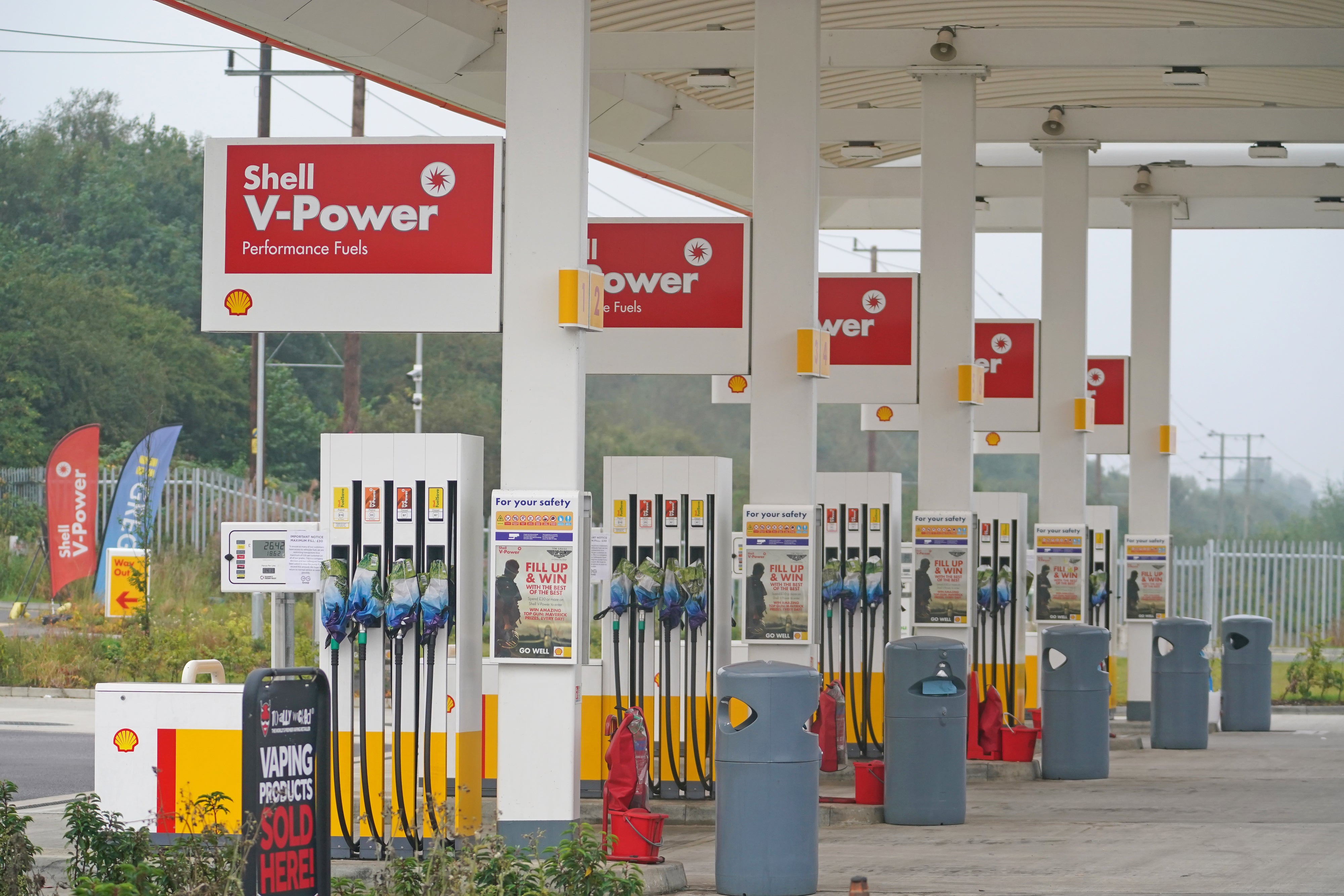 Thousands of petrol stations have run out of fuel after days of panic buying by motorists (Adam Davy/PA)