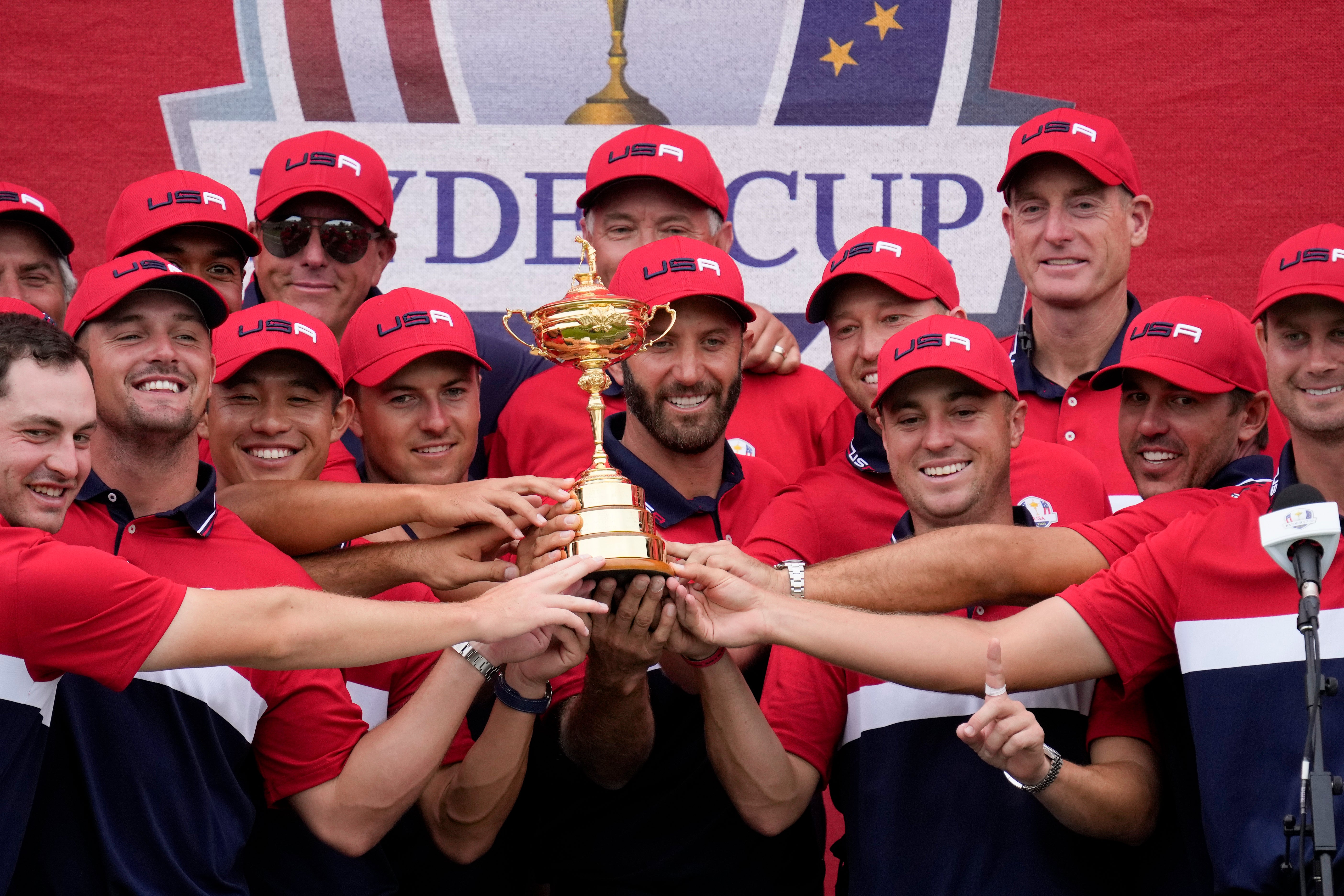 Europe suffered a crushing defeat in their defence of the 43rd Ryder Cup at Whistling Straits, losing by a record margin to a dominant United States side (Ashley Landis/AP)