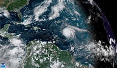 Hurricane Sam swirling over Atlantic with Category 4 winds