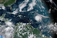 Hurricane Sam swirling over Atlantic with Category 4 winds