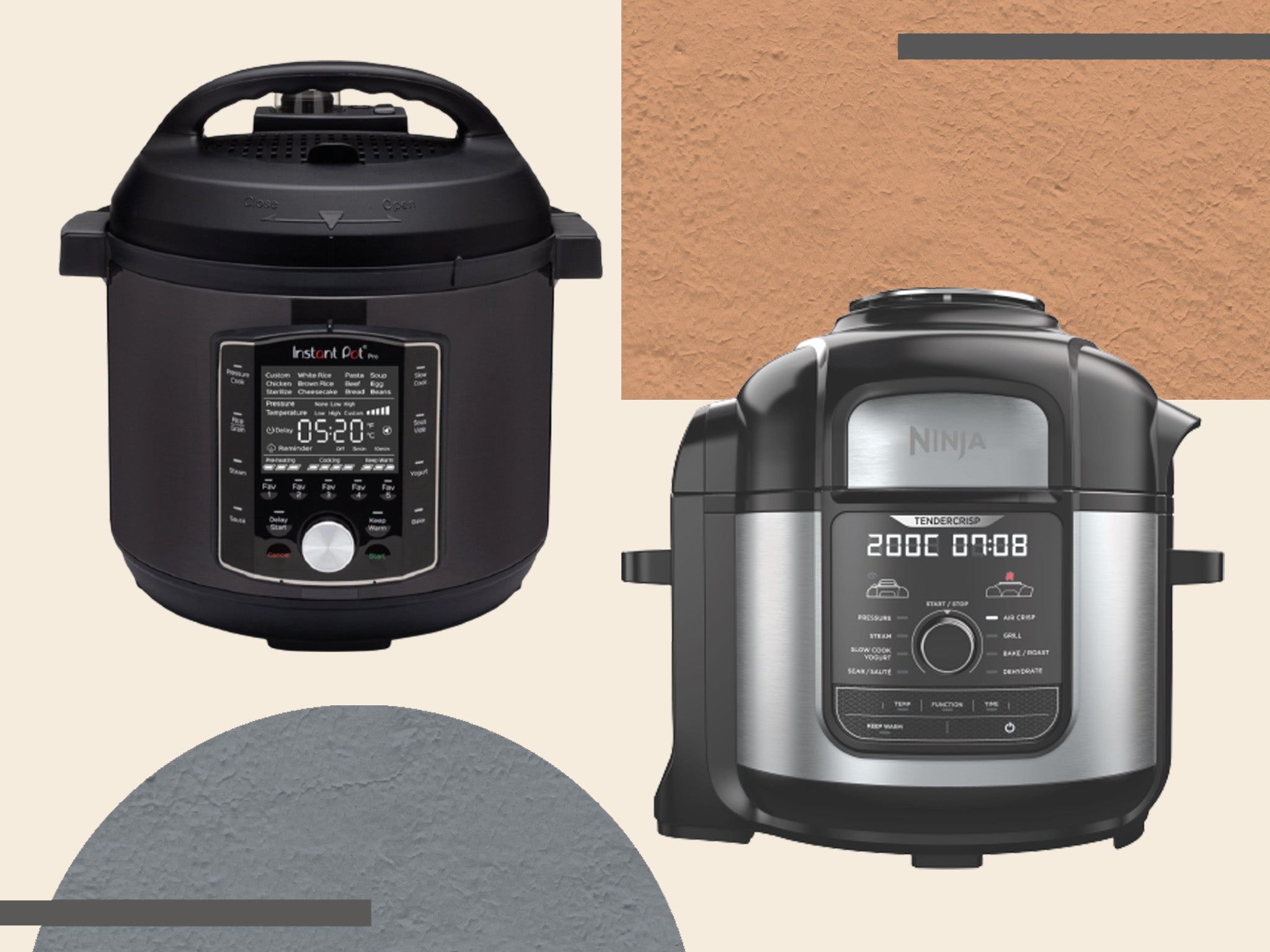 These devices are designed to switch from pressure cooking to slow cooking at the touch of a button