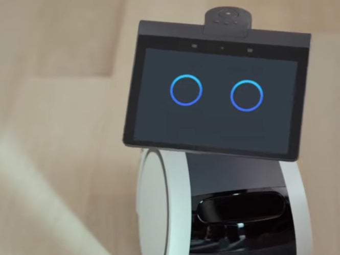Amazon’s Astro robot comes with a built-in display rather than a projector