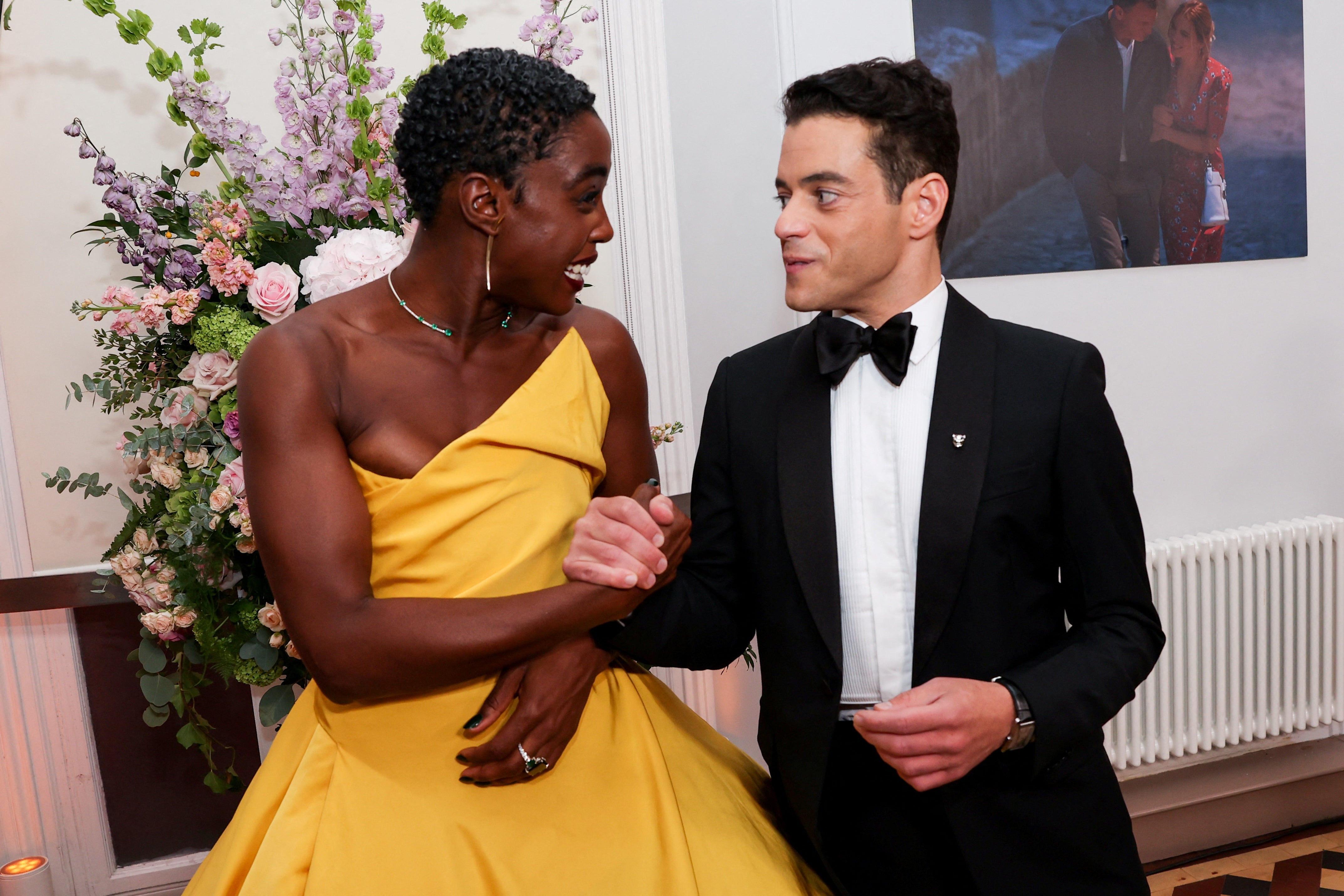 Lashana Lynch and Rami Malek