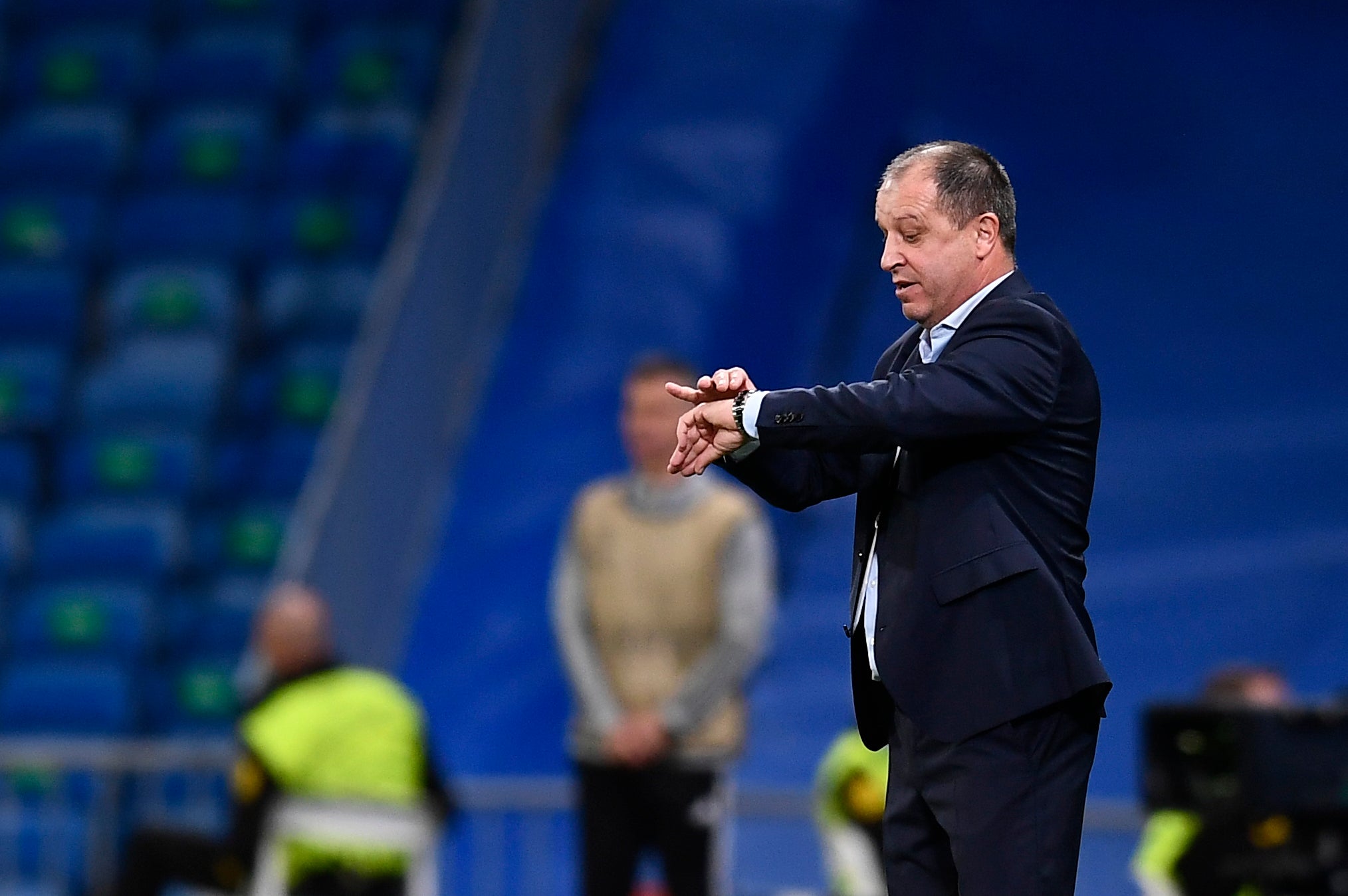 Sheriff Tiraspol’s head coach Yuriy Vernydub is taking things one match at a time (Jose Breton/AP)