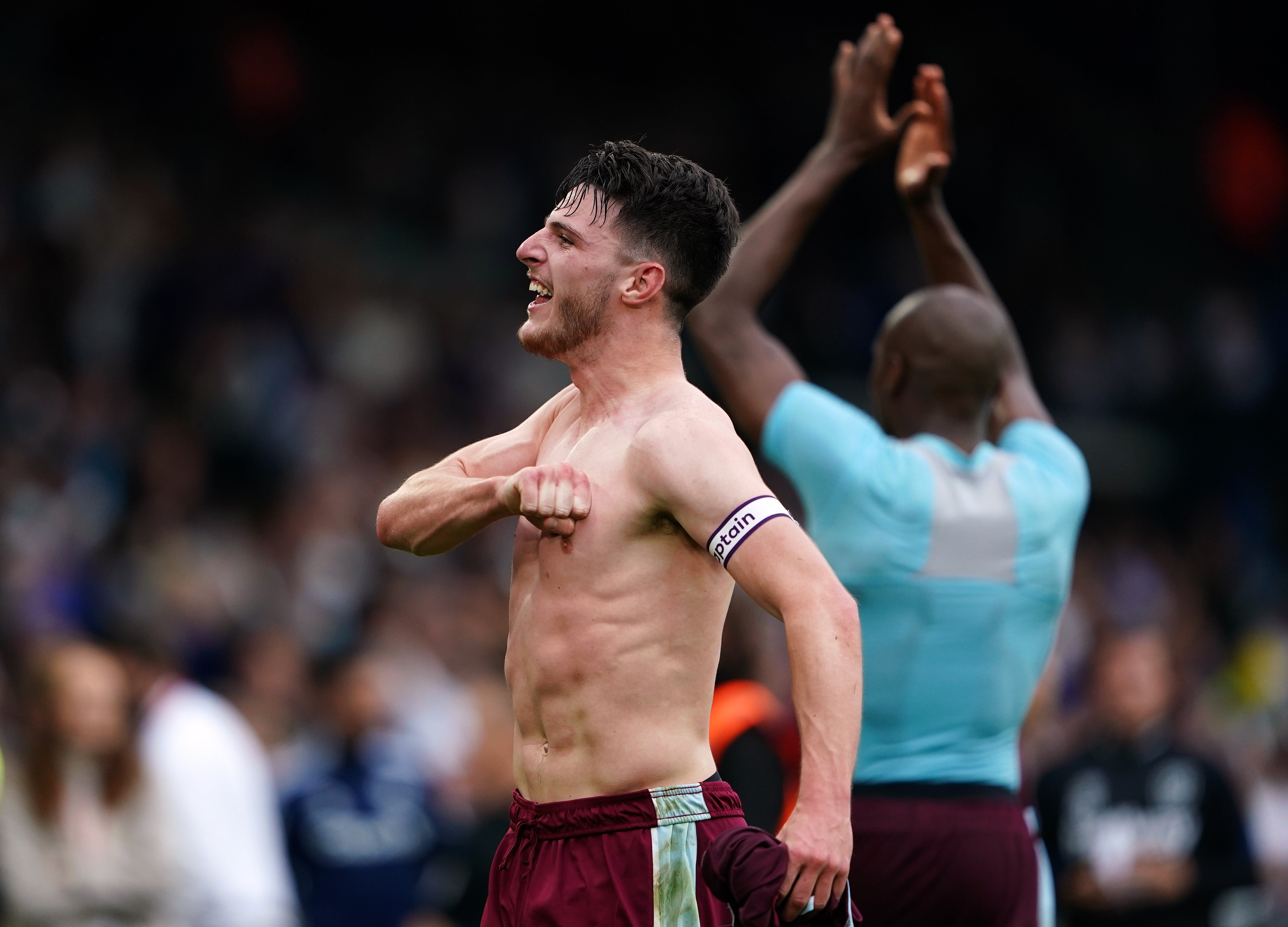 Declan Rice insists he is happy at West Ham (Zac Goodwin/PA)