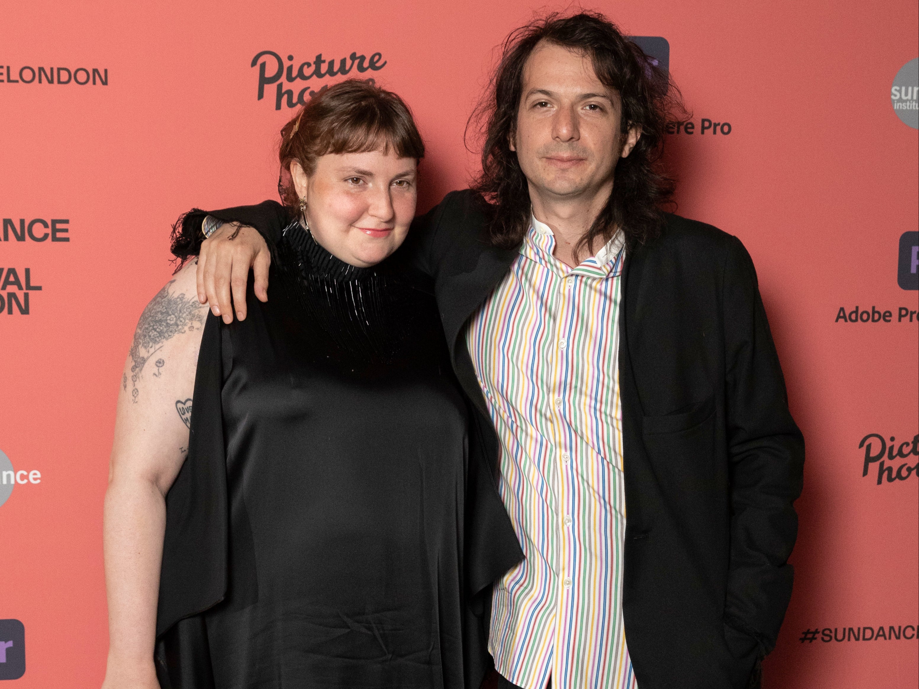 Lena Dunham and partner Luis Felber in August 2021