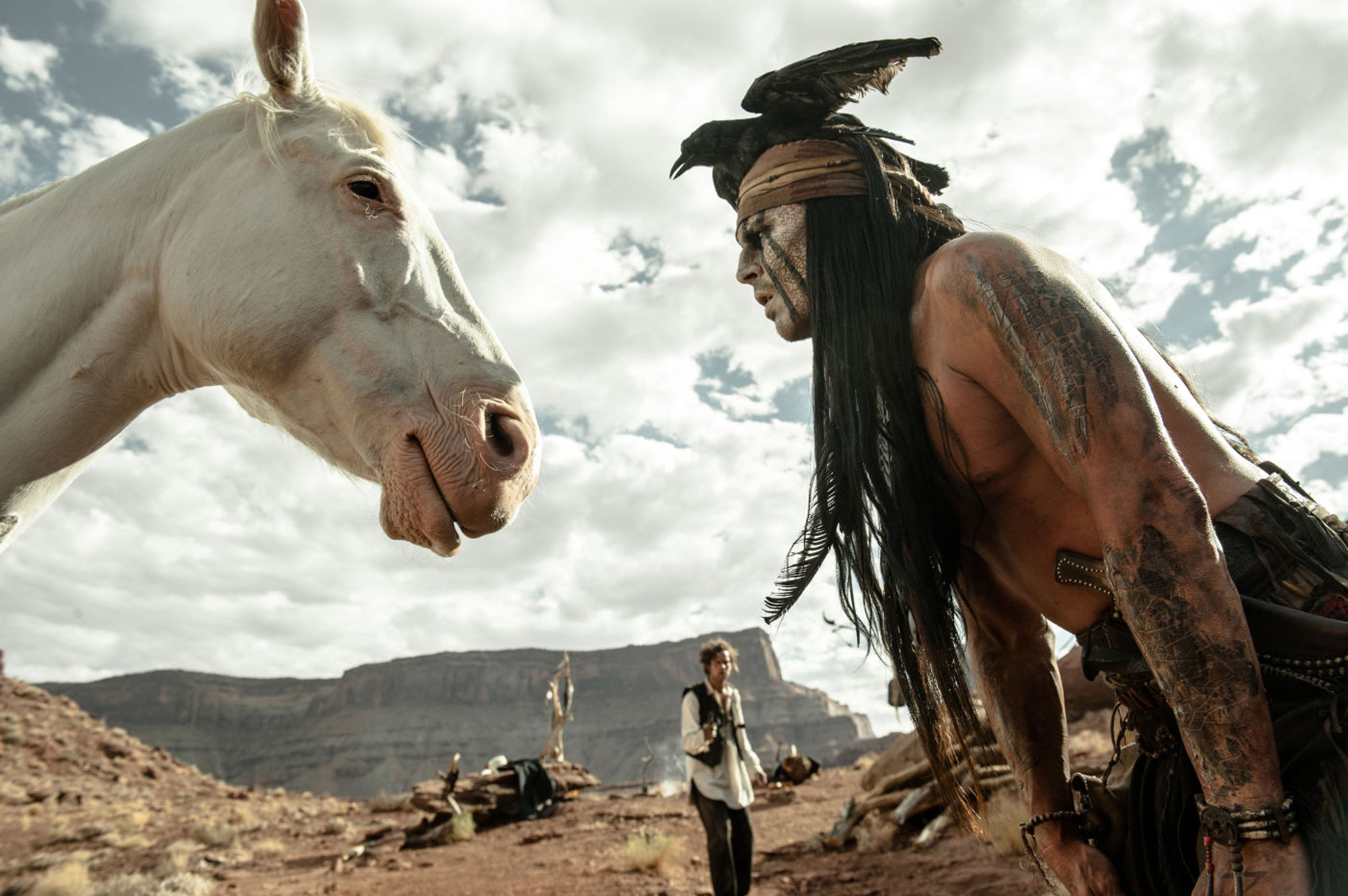 Johnny Depp as Tonto in the 2013 big screen version of ‘The Lone Ranger’