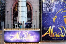 Broadway’s Aladdin cancelled due to Covid one day after reopening