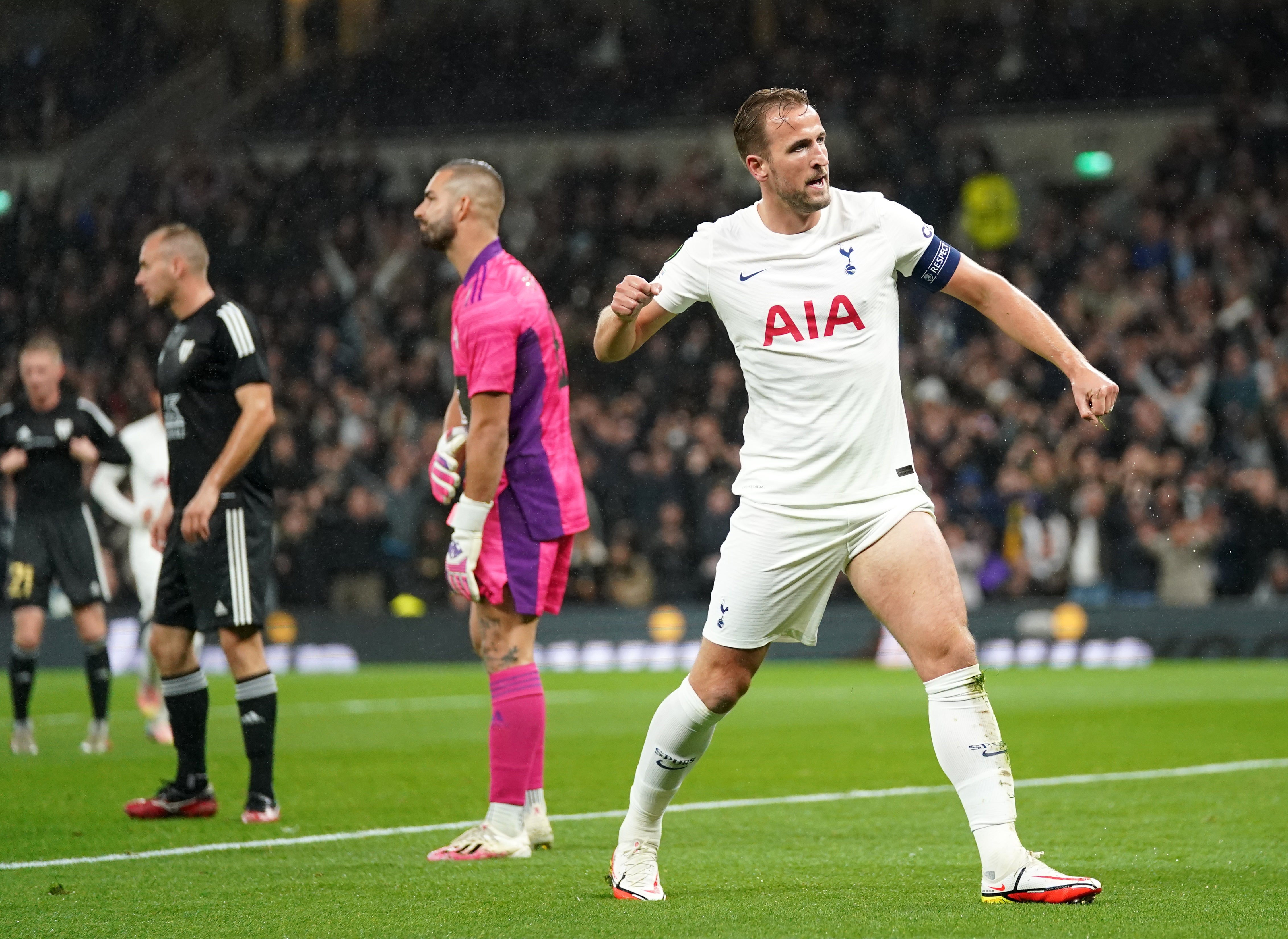 Tottenham’s Harry Kane celebrates scoring (Nick Potts/PA)