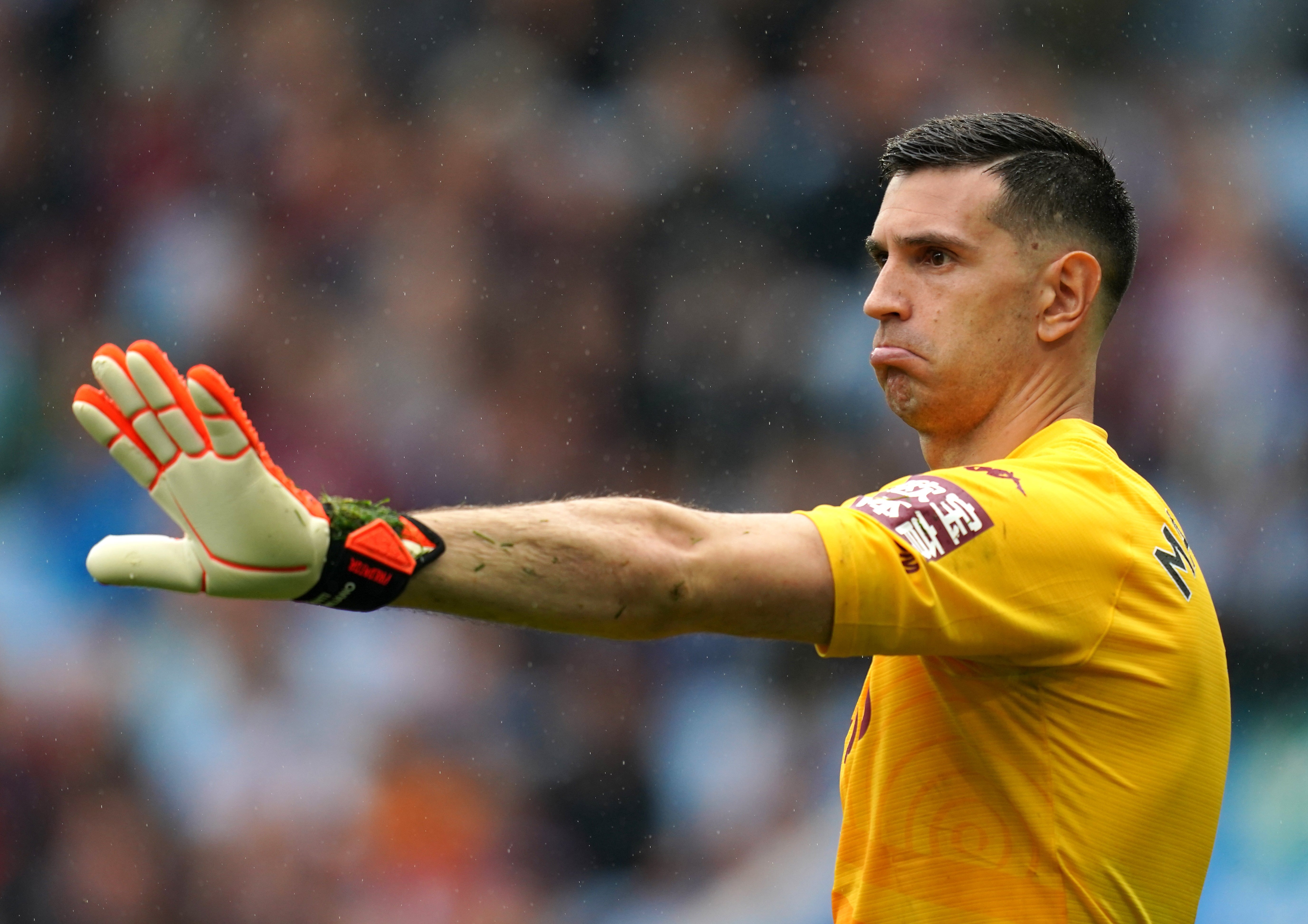 Fully vaccinated players like Aston Villa’s Emiliano Martinez will be able to train and play on their return from international duty this month provided they adhere to strict bubble conditions (David Davies/PA)