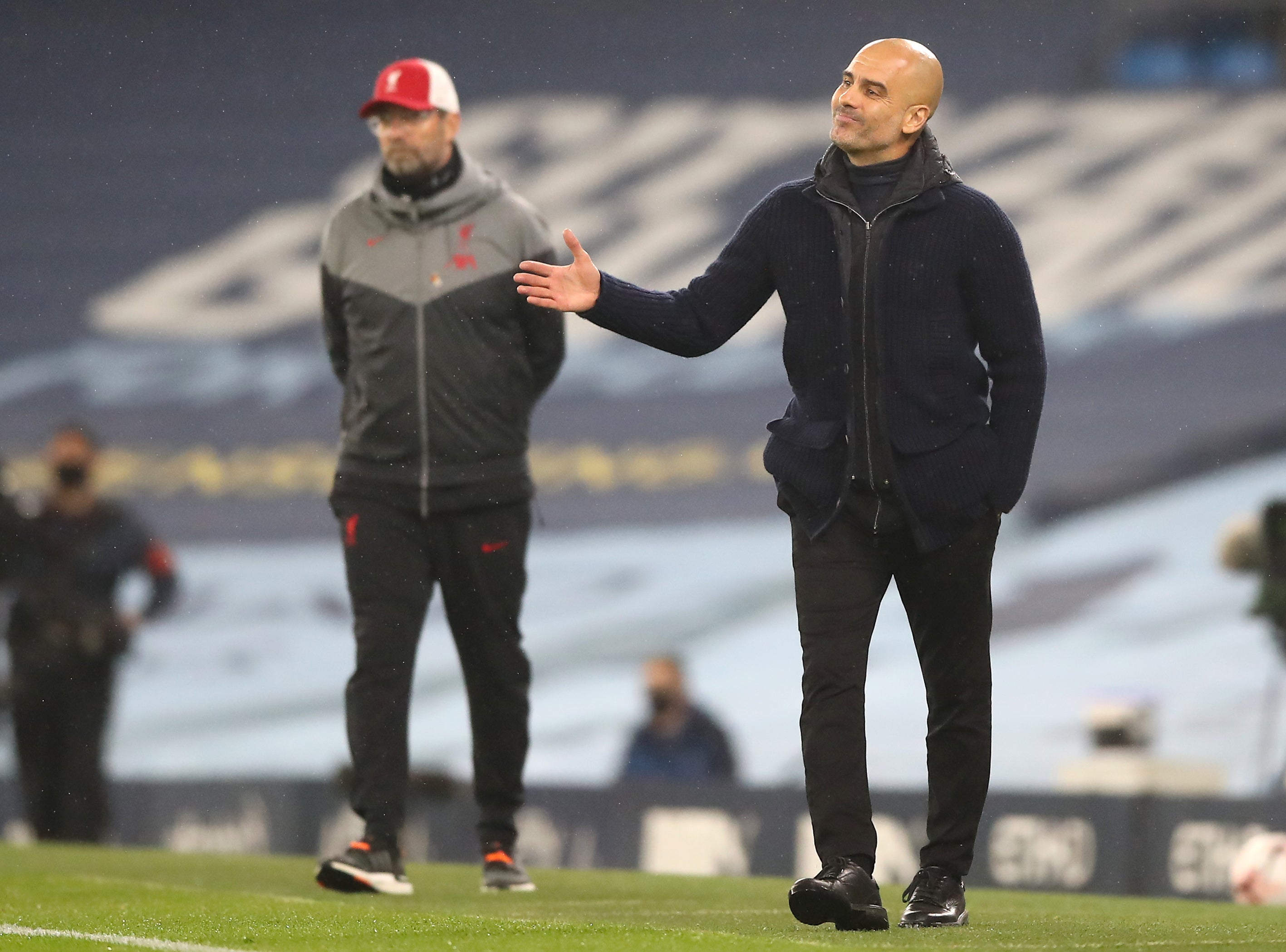Liverpool manager Jurgen Klopp insists he does not annoy Manchester City counterpart Pep Guardiola on purpose (Martin Rickett/PA)