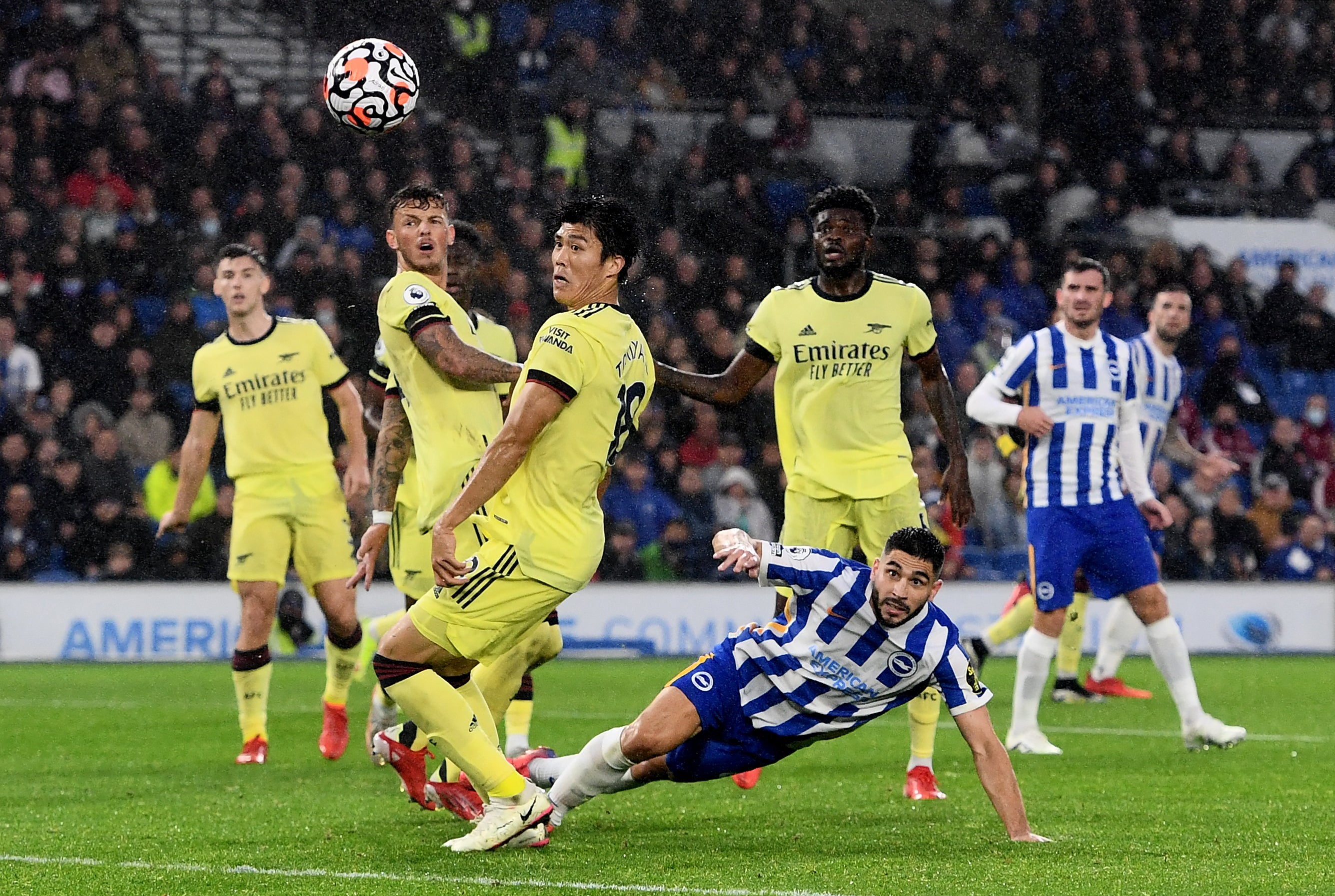 Neal Maupay, right, had one of the better chances of an uninspiring draw (Ashley Western/PA)