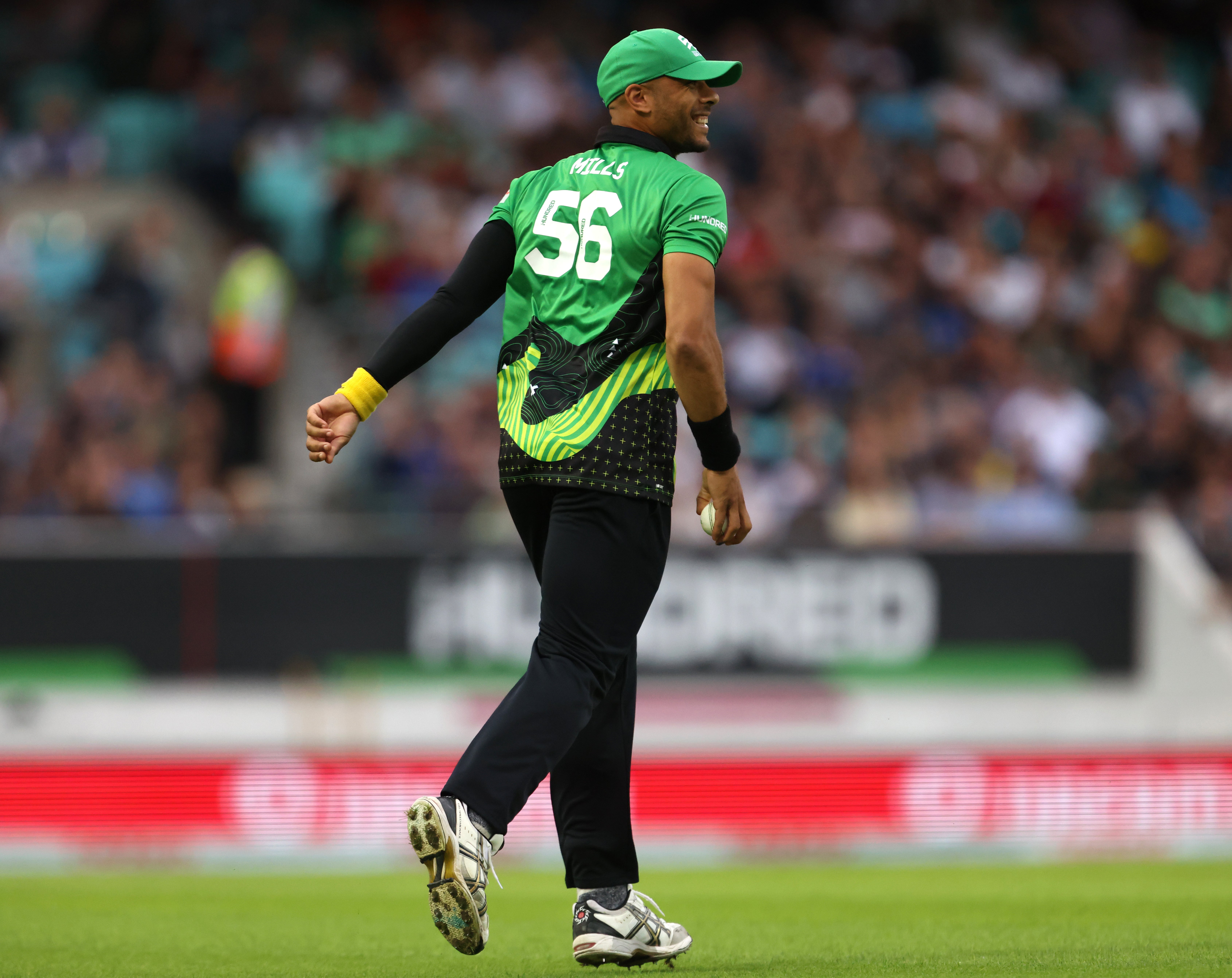 Southern Brave’s Tymal Mills celebrates the wicket of Trent Rockets’ D’arcy Short (not pictured) during The Hundred Eliminator match at the Kia Oval, London. Picture date: Friday August 20, 2021.