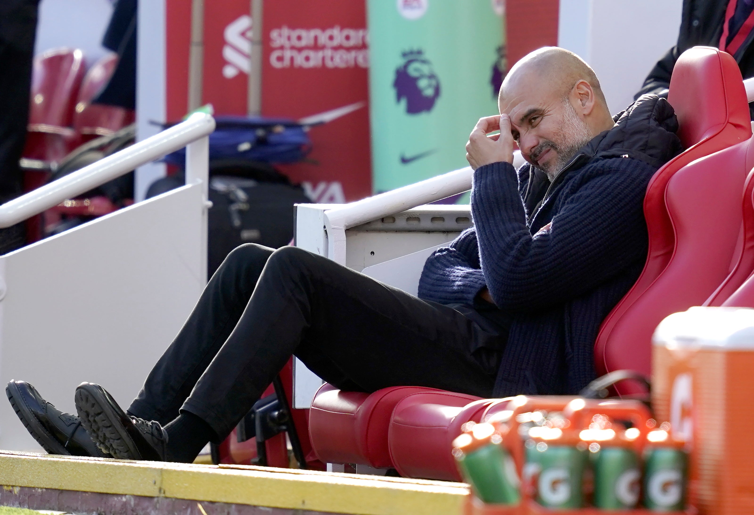 Pep Guardiola’s champions failed to kill off Liverpool