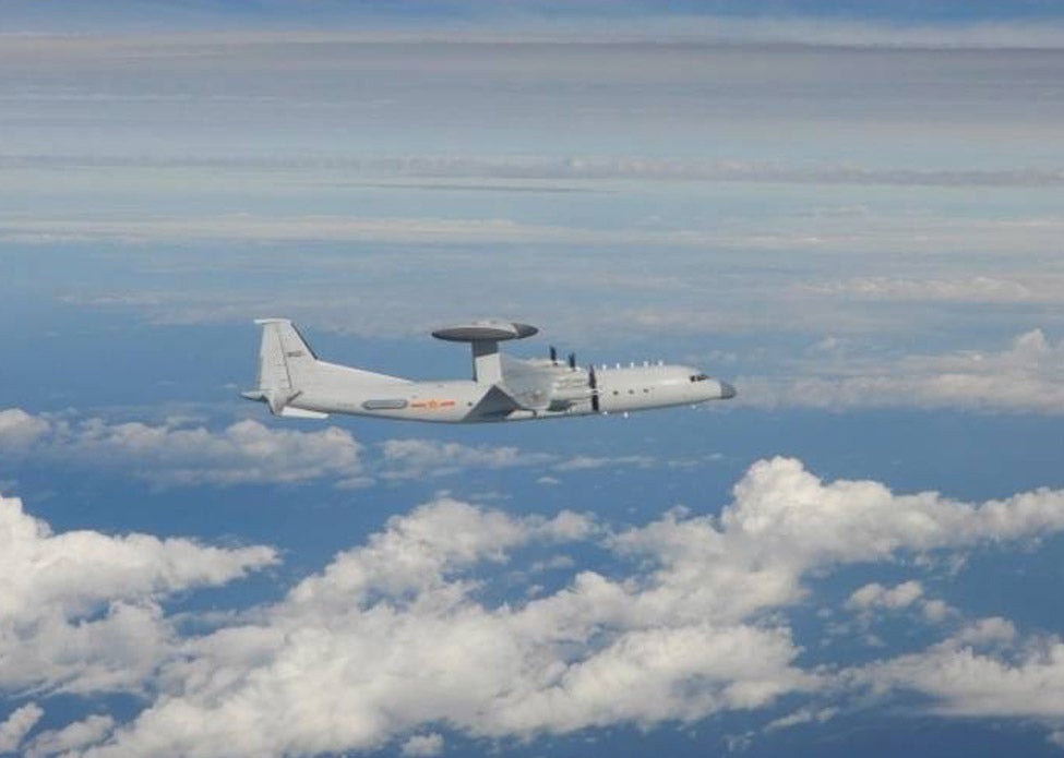 Chinese PLA airborne Shaanxi KJ-500 (AEW & C), following the incursion of nineteen Chinese PLA warplanes on 2 October into Taiwan's airspace