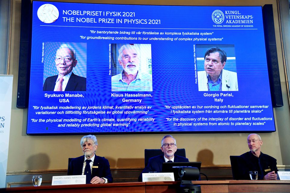 The Nobel Prize for Physics was awarded to Syukuro Manabe, Klaus Hasselmann and Giorgio Parisi