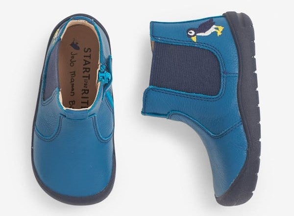 Start-Rite teal leather puffin boots (£42.99, jojomamanbebe.co.uk )