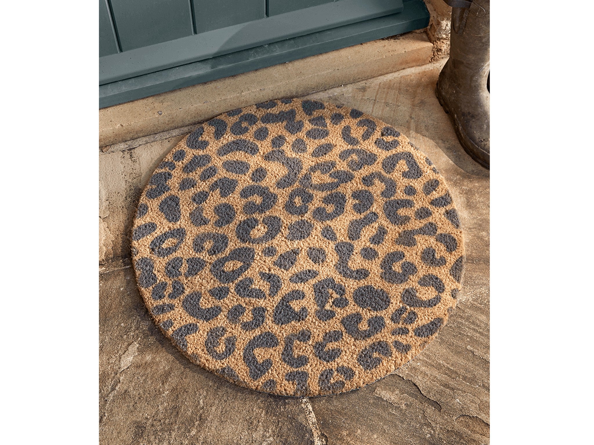 Cox and Cox grey leopard print doormat indybest