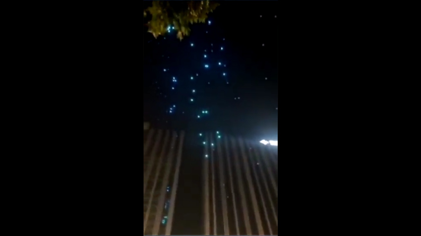 At least a dozen drones from a fleet of 200 began falling off the sky during a drone performance in China