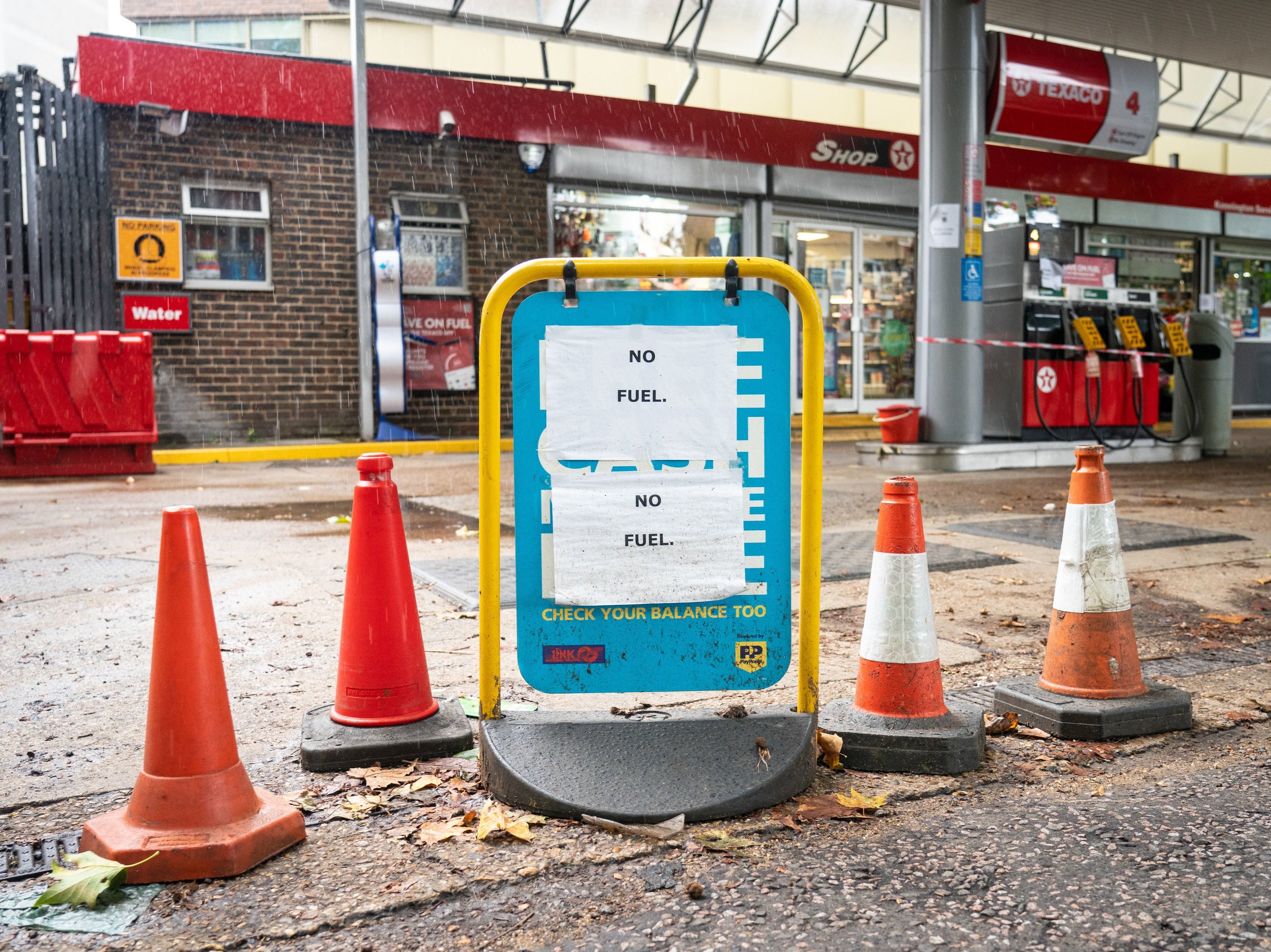 About 13 per cent of petrol stations in and around London reportedly remain dry despite fuel shortages beginning to ease