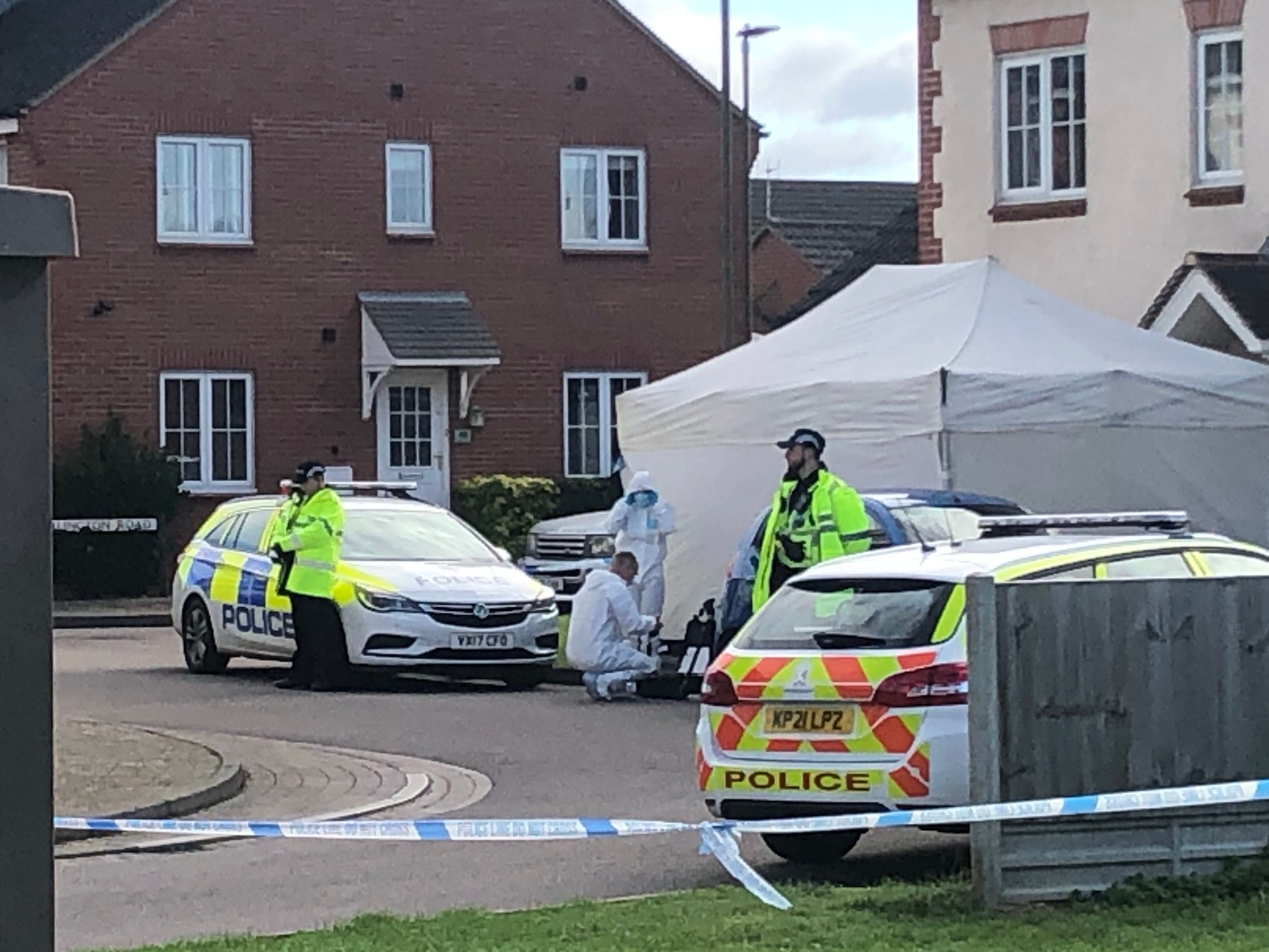 A police tent was erected in Snowdonia Road