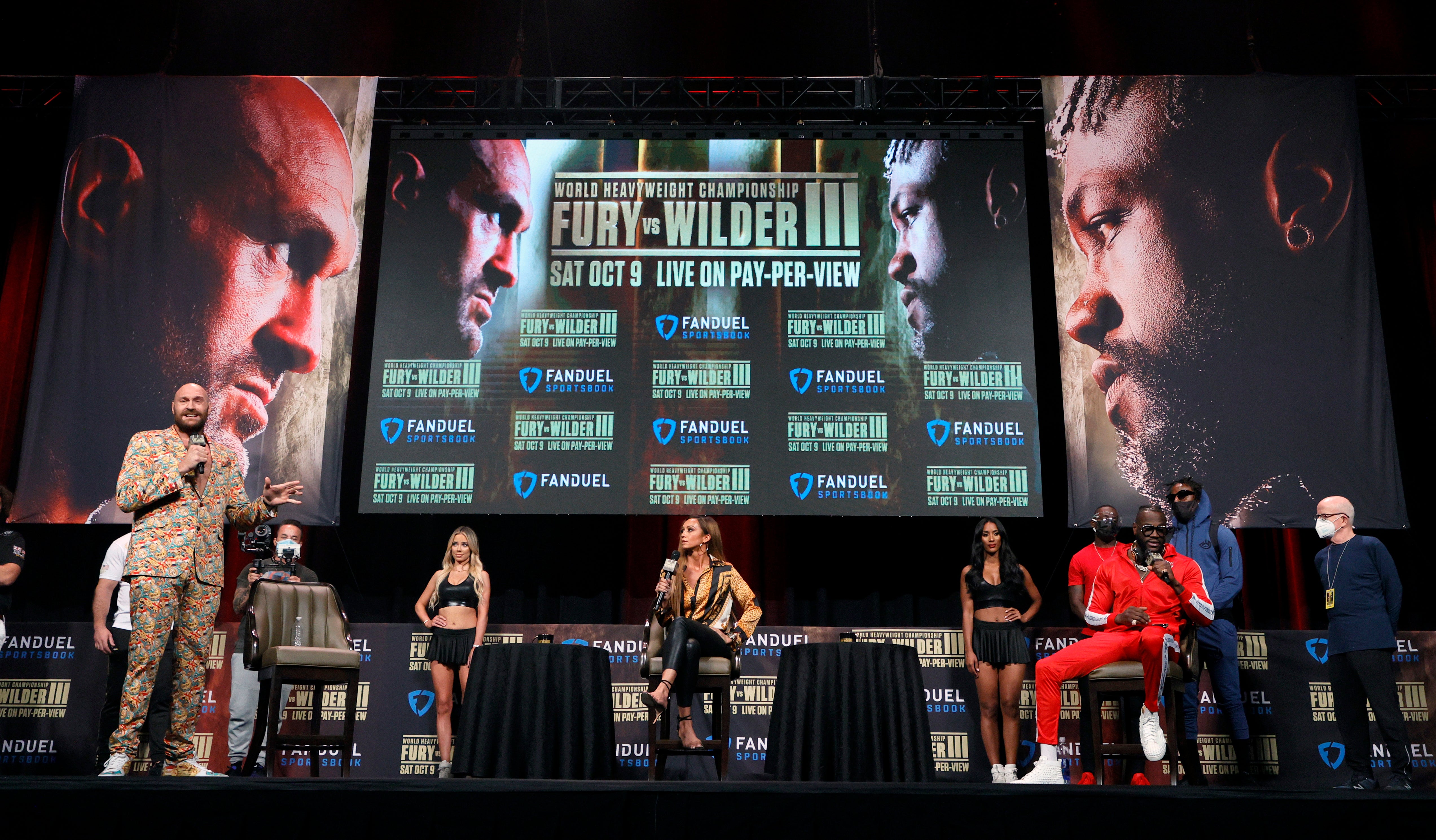 WBC heavyweight champion Tyson Fury and Deontay Wilder meet at the final press conference before their third fight