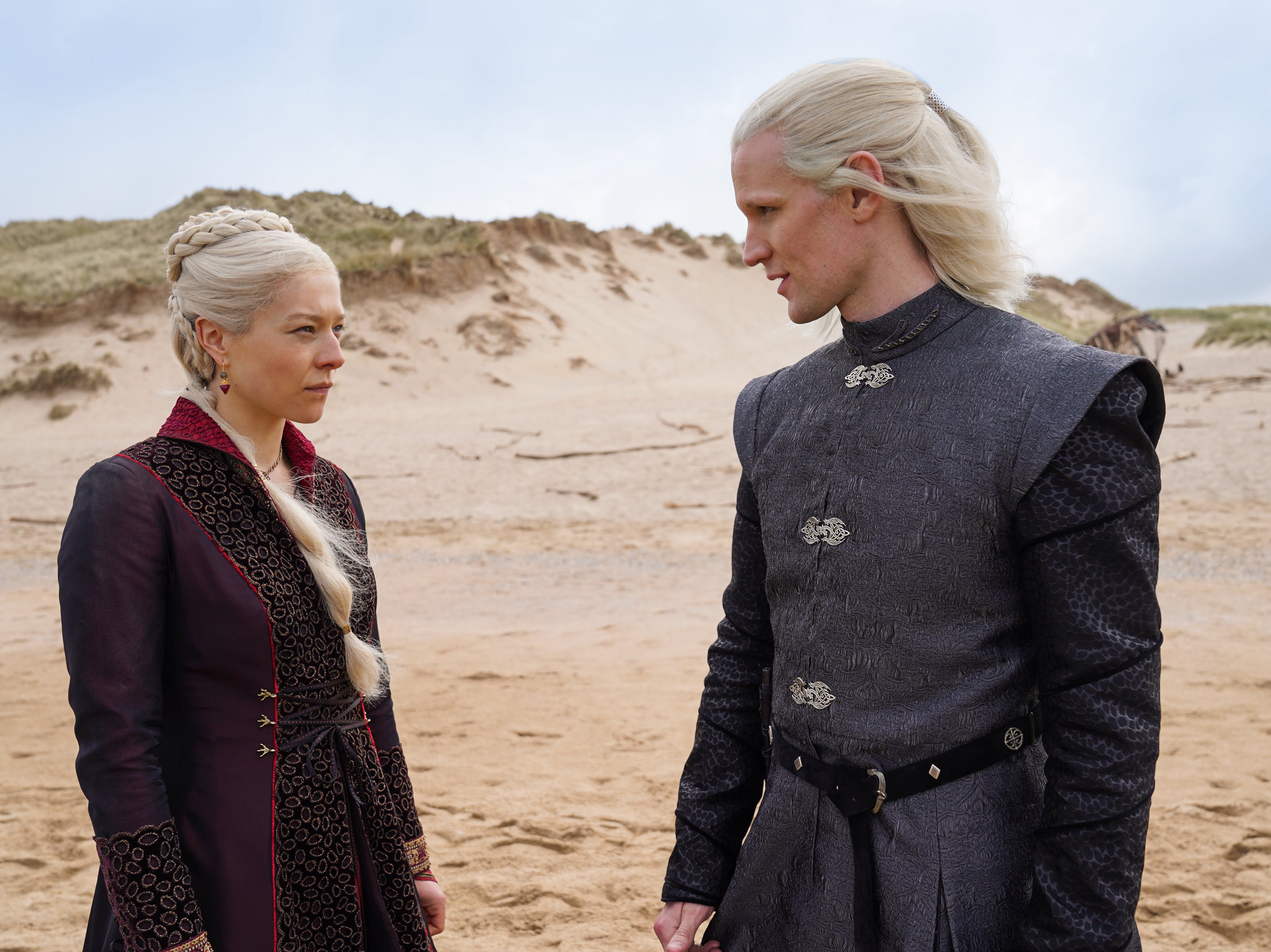 Emma D’Arcy as Rhaenyra Targaryen and Matt Smith as Daemon Targaryen in HBO’s ‘House of the Dragon’