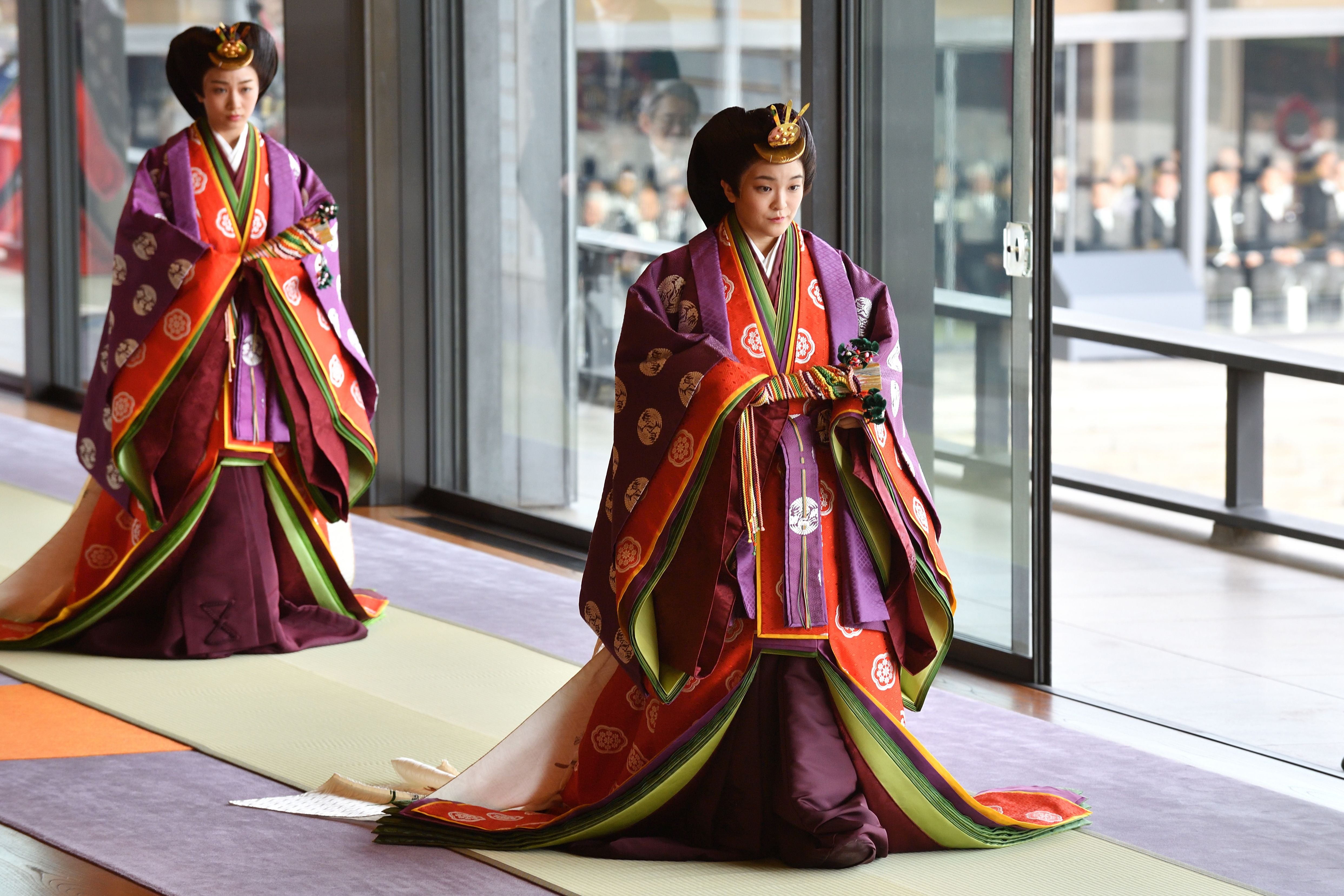 Princess Mako attends the enthronement ceremony at Tokyo’s Imperial Palace in 2019