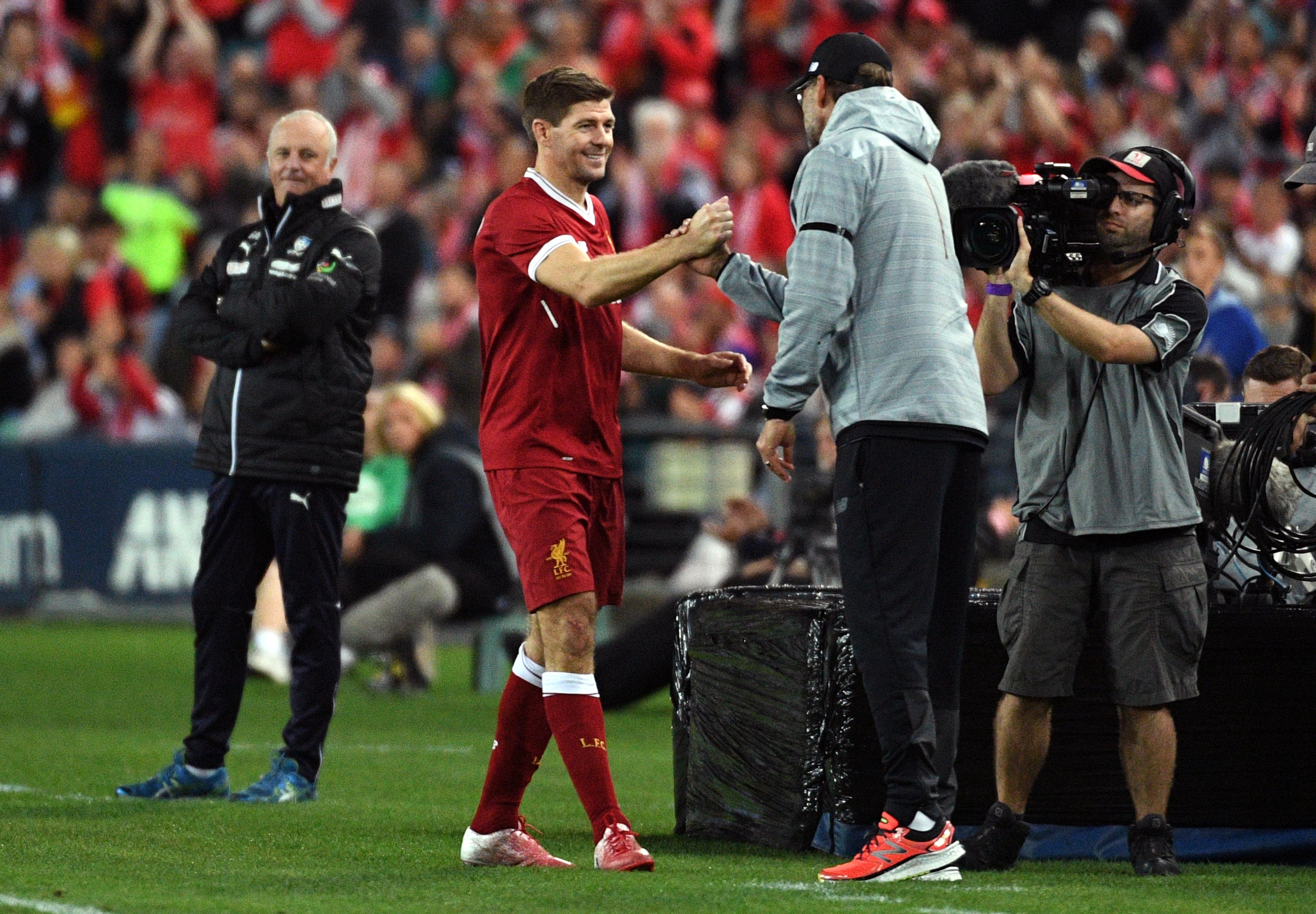 Steven Gerrard and Jurgen Klopp