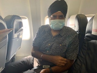 Ahluwalia on the plane bound for Brisbane