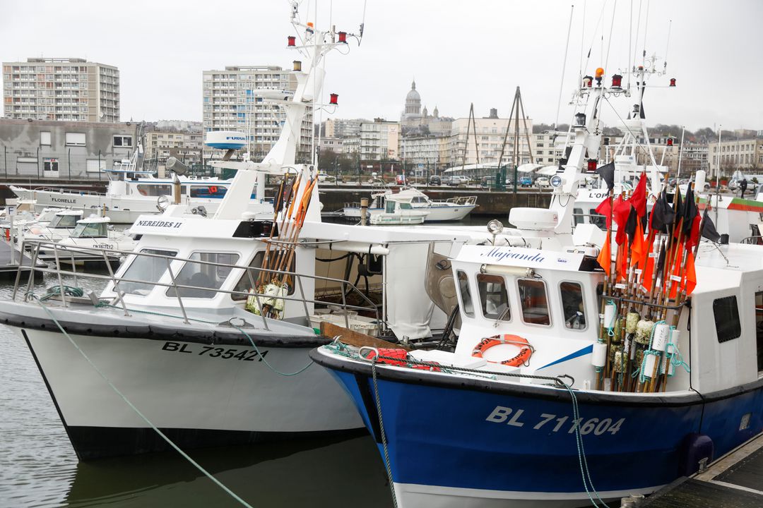 Fishing trawlers docked at Boulogne-sur-Mer