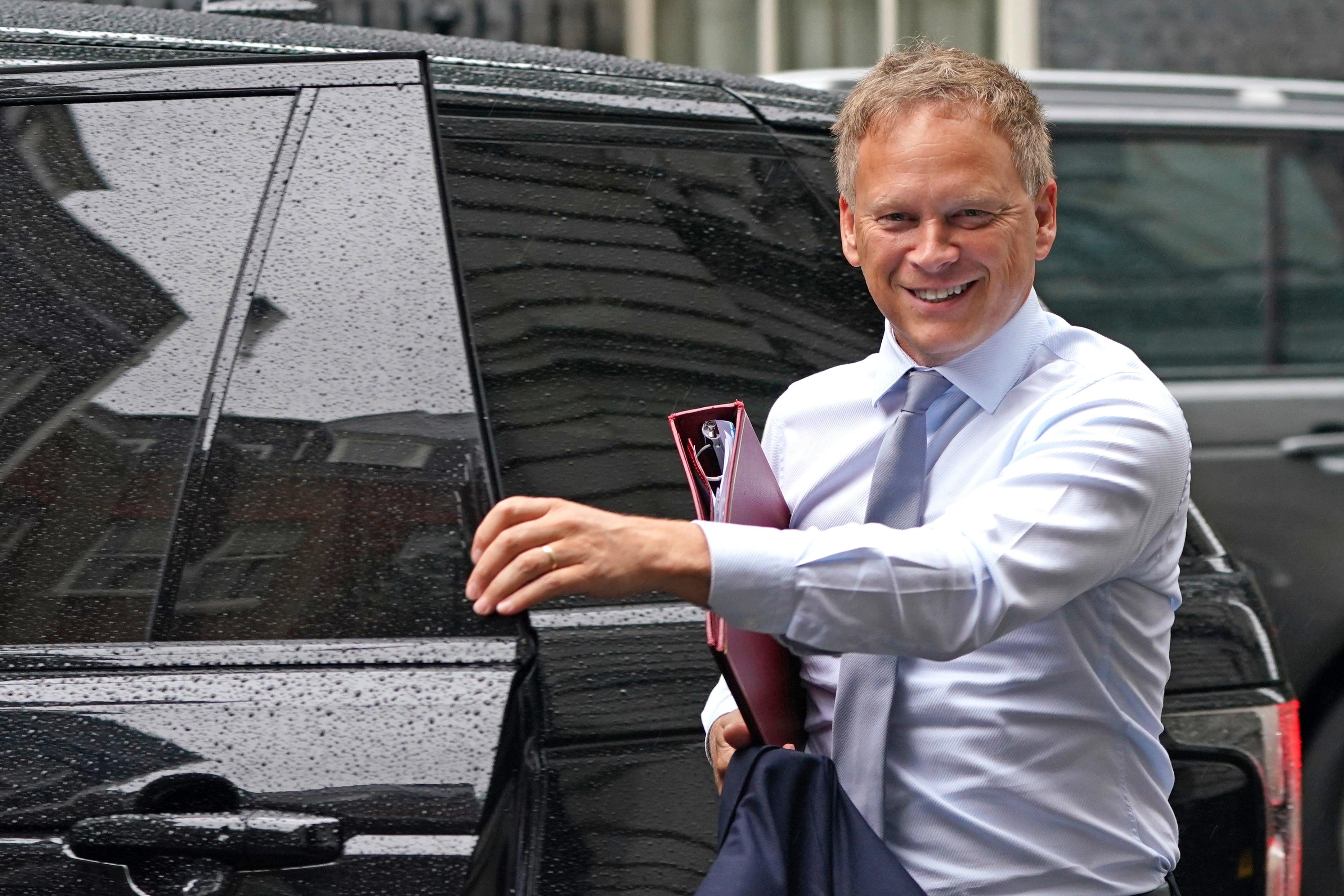 Transport Secretary Grant Shapps arrives in Downing Street, London (Victoria Jones/PA)