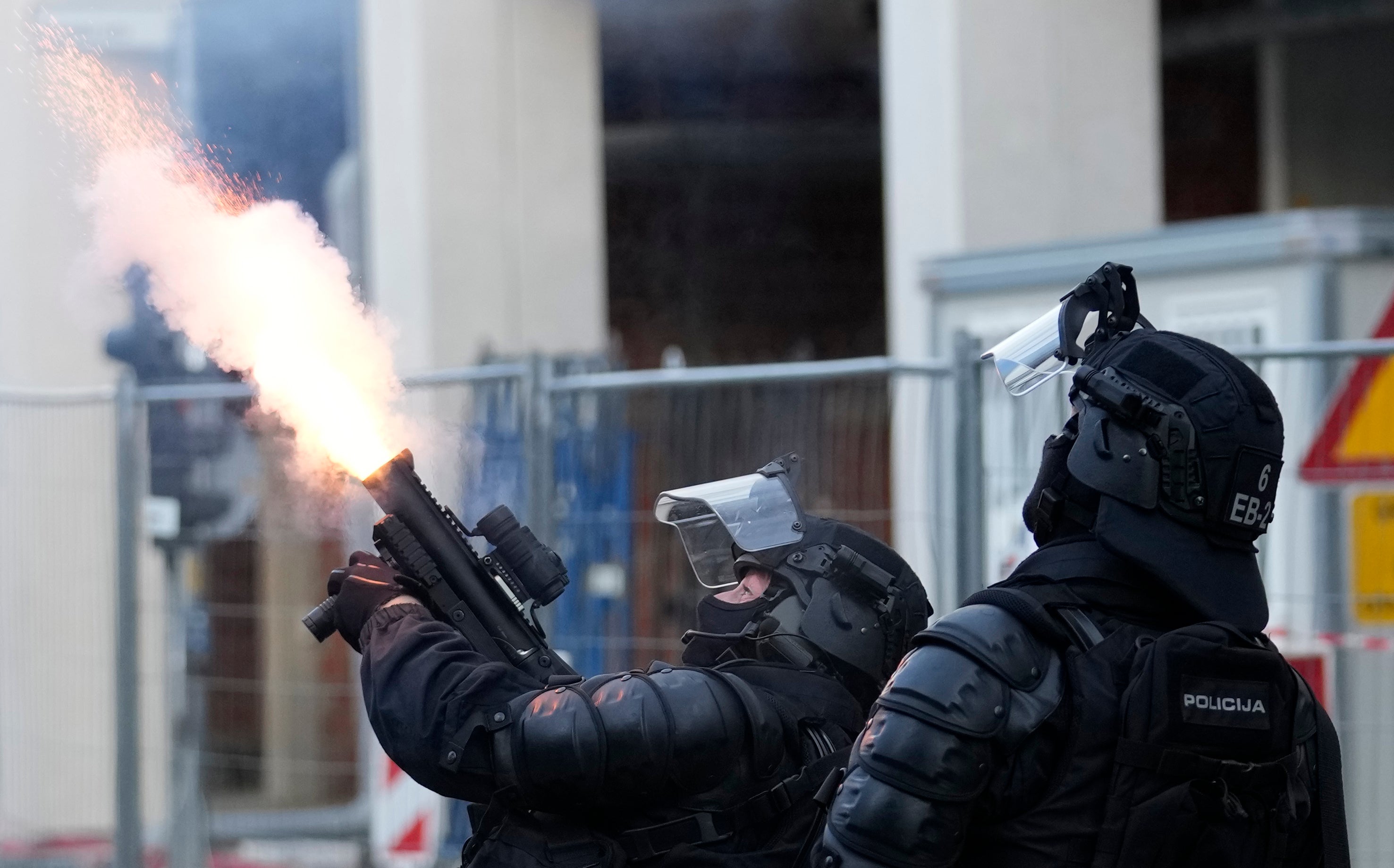 Virus Outbreak Slovenia Protest