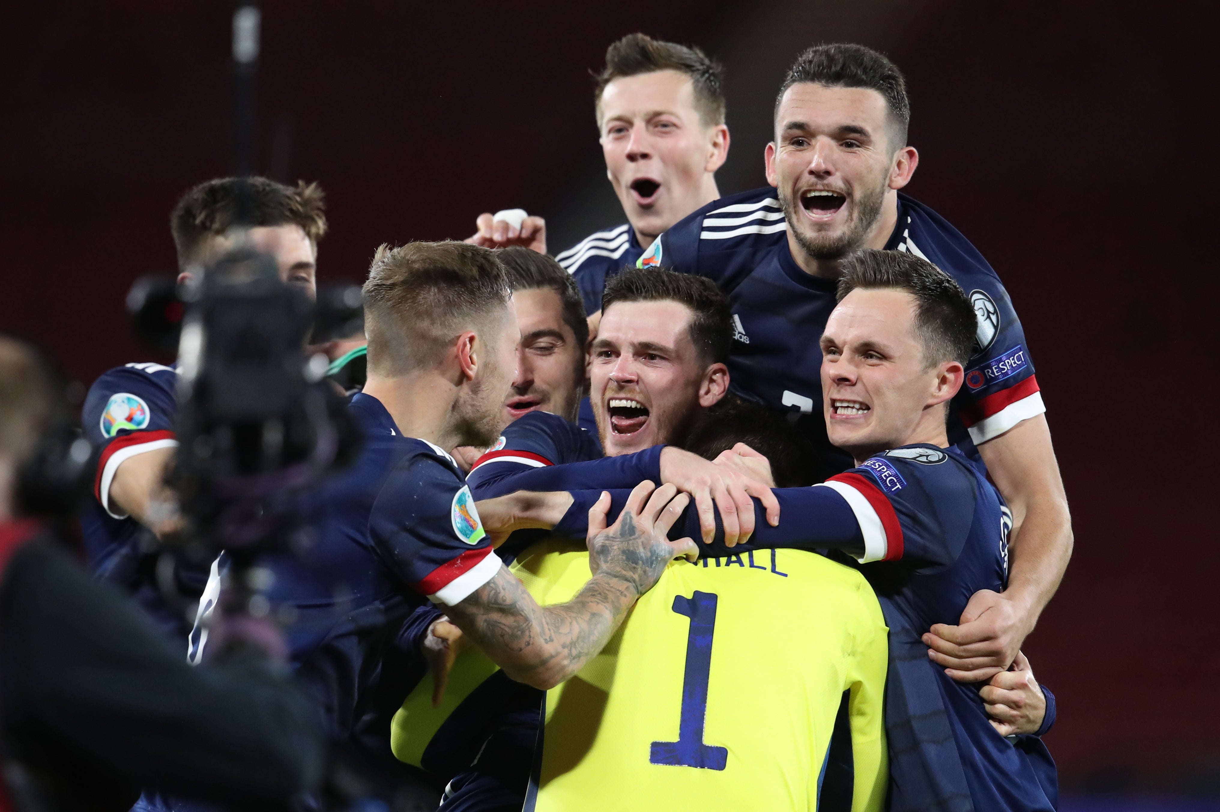 Scotland look to take a huge step towards clinching second place and a play-off spot (Andrew Milligan/PA)