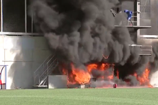 Fire breaks out at stadium ahead of England’s World Cup qualifier with Andorra