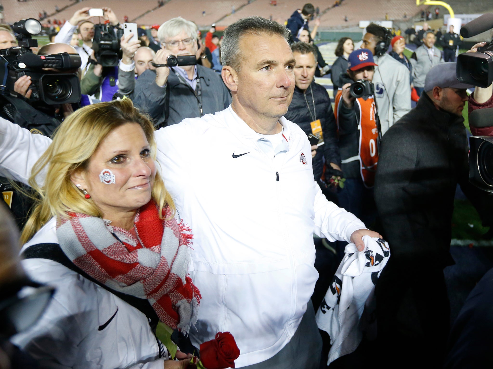 Shelley Meyer is sticking by her husband Urban Meyer