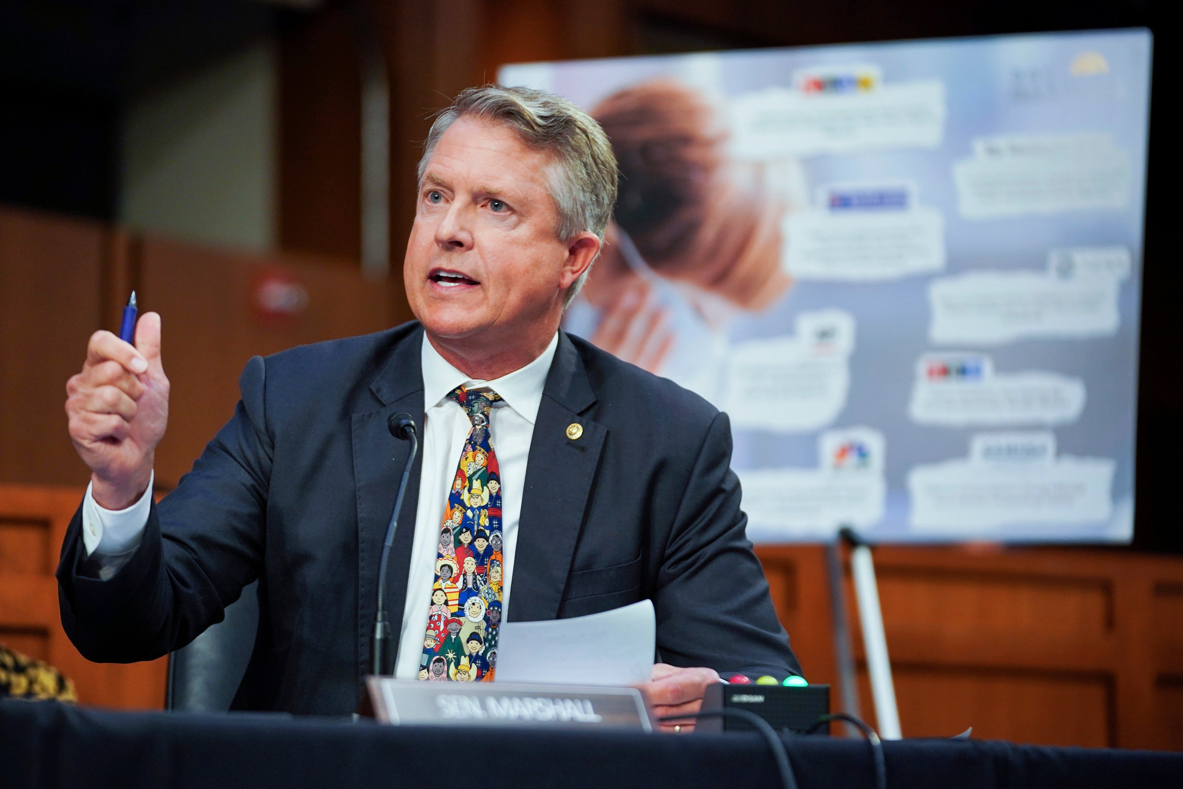 Sen Roger Marshall of Kansas said he and Kennedy ‘did not speak one lick about vaccines.’