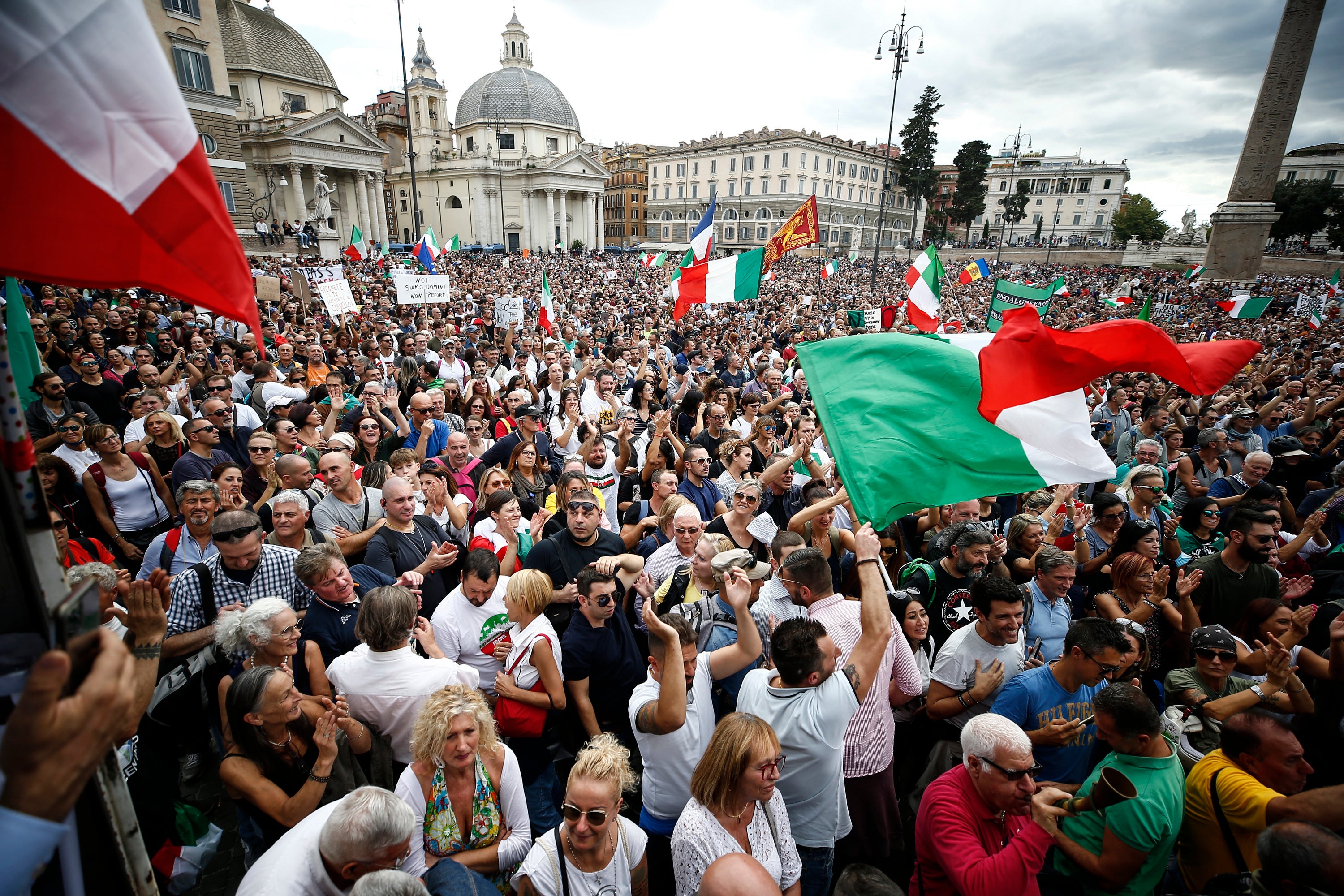 Italy Green Pass Protest