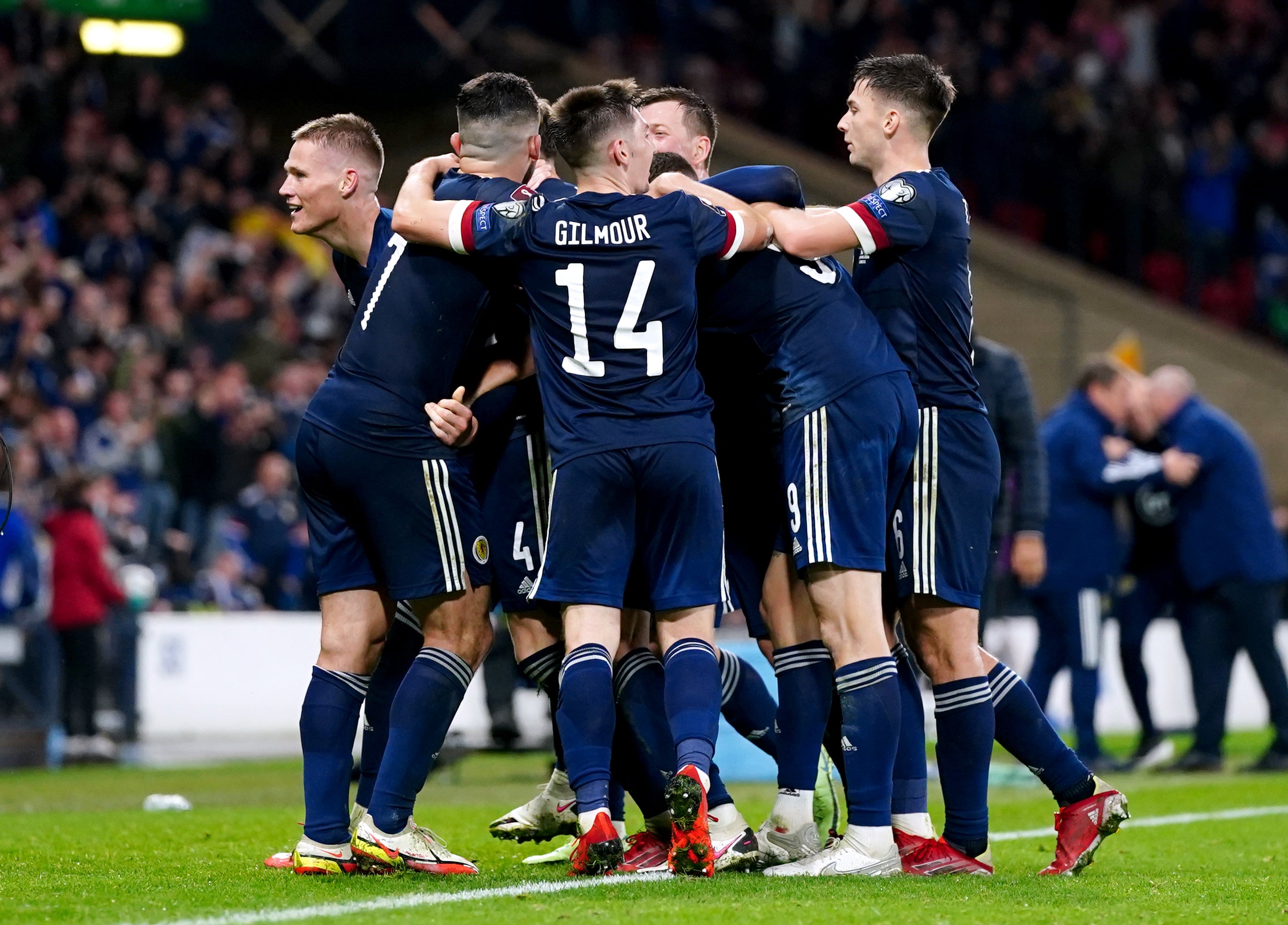 Scott McTominay (left) was the match-winner for Scotland (Jane Barlow/PA)