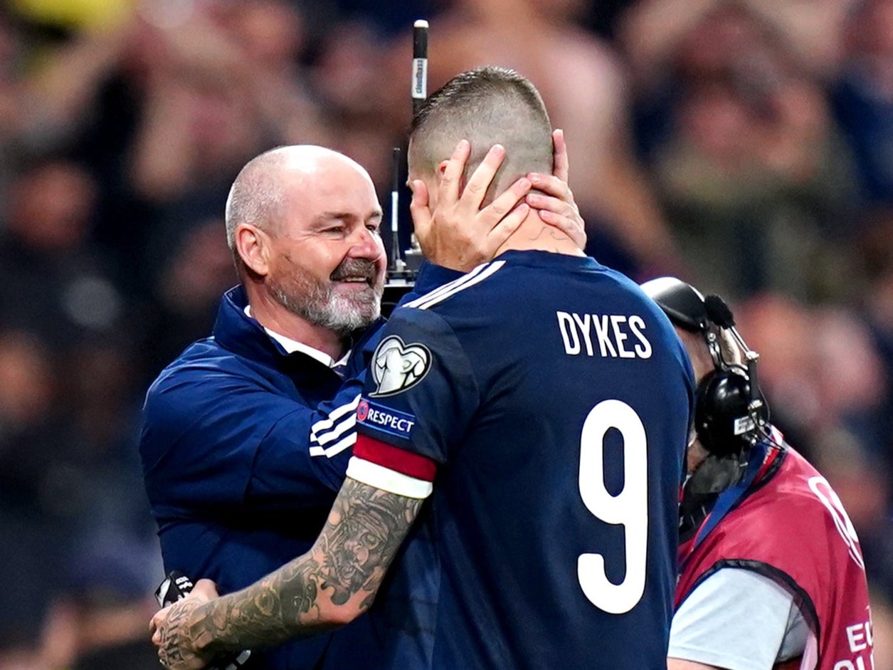 Steve Clarke (left) was delighted with Scotland’s last-gasp win (Jane Barlow/PA)