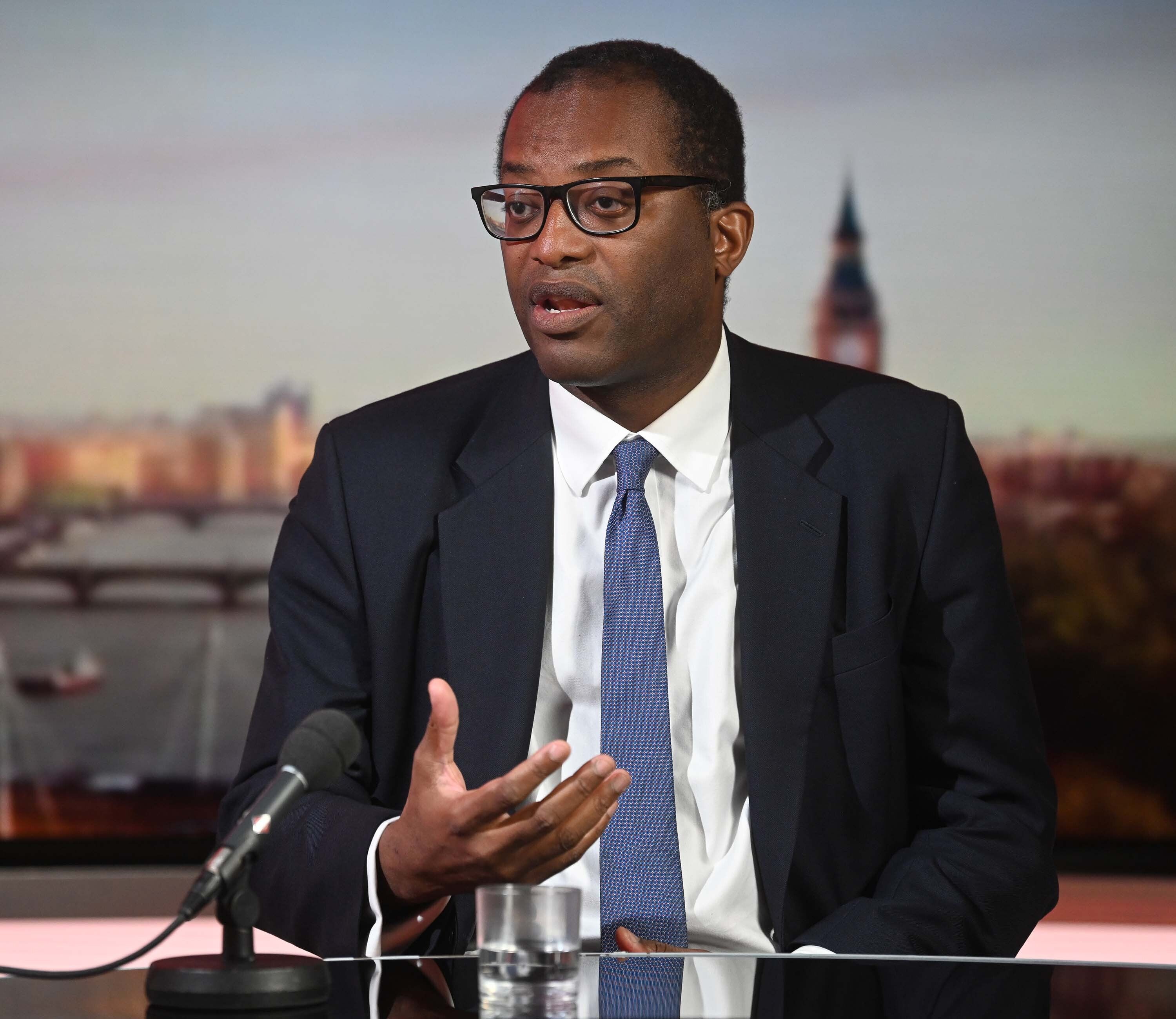 Business secretary Kwasi Kwarteng appearing on BBC One’s ‘The Andrew Marr Show’
