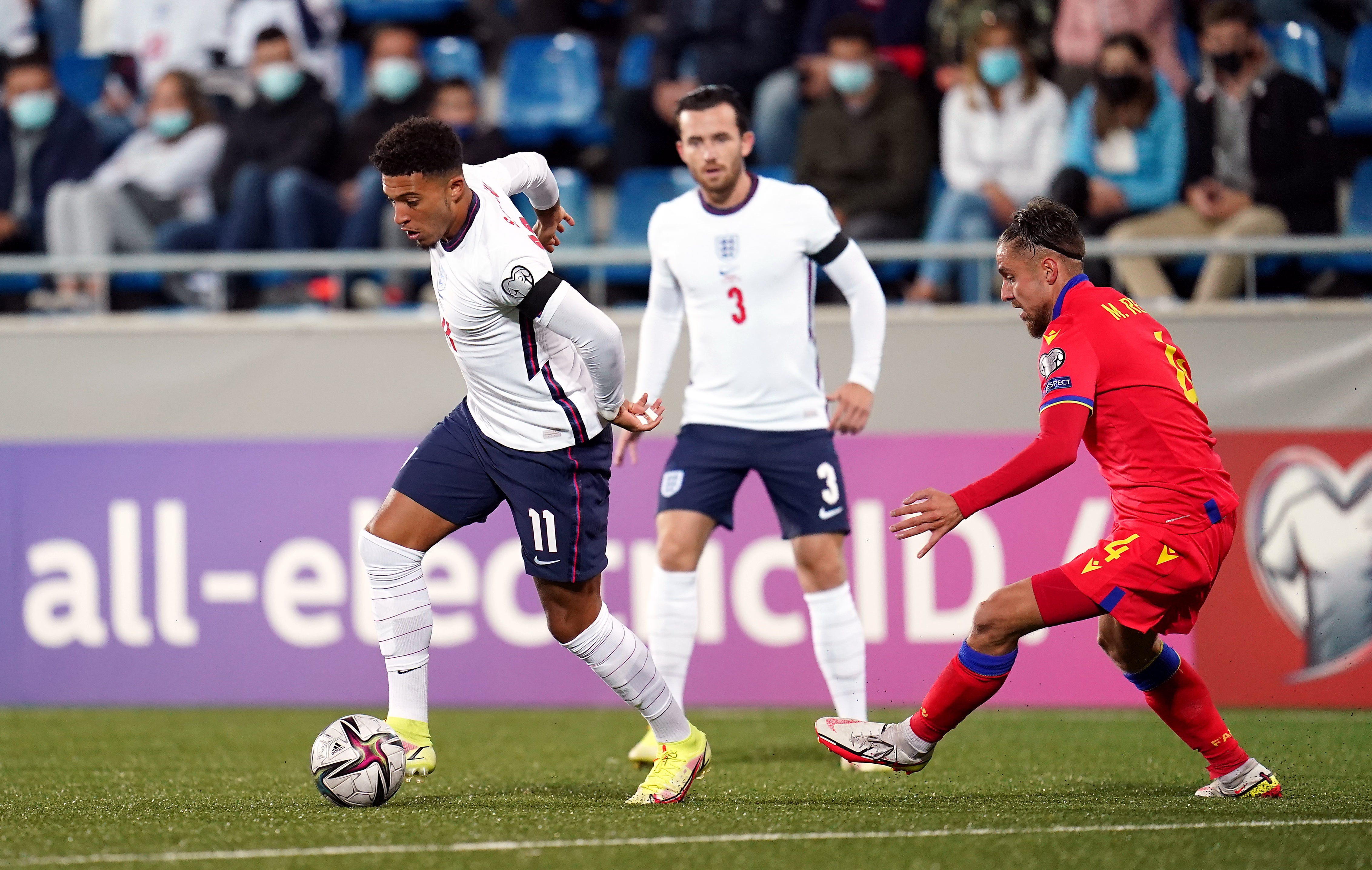 Sancho started for England in Saturday’s 5-0 win in Andorra (Nick Potts/PA)