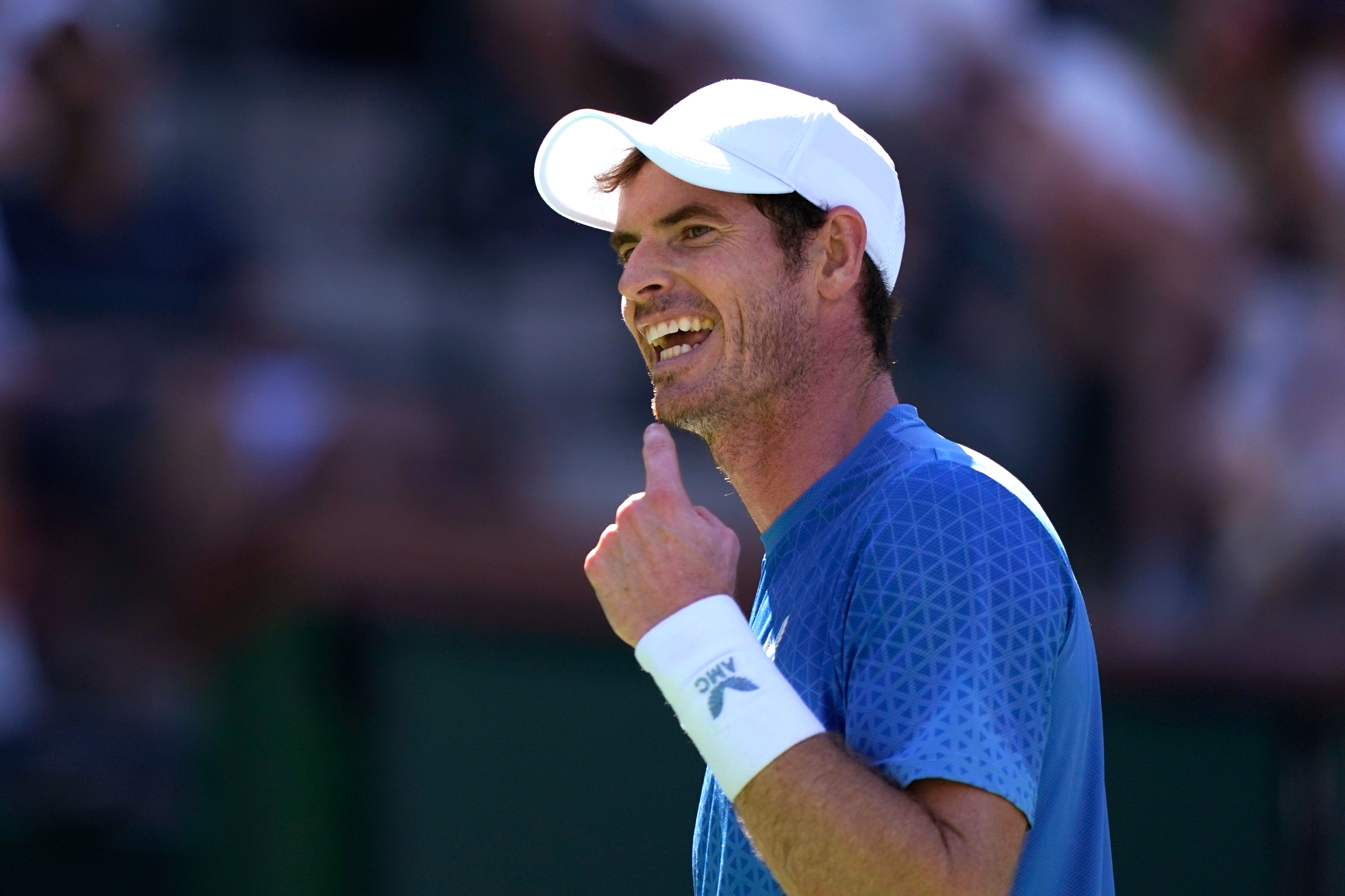 Andy Murray battled to victory over Carlos Alcaraz at Indian Wells (Mark J. Terrill/AP)