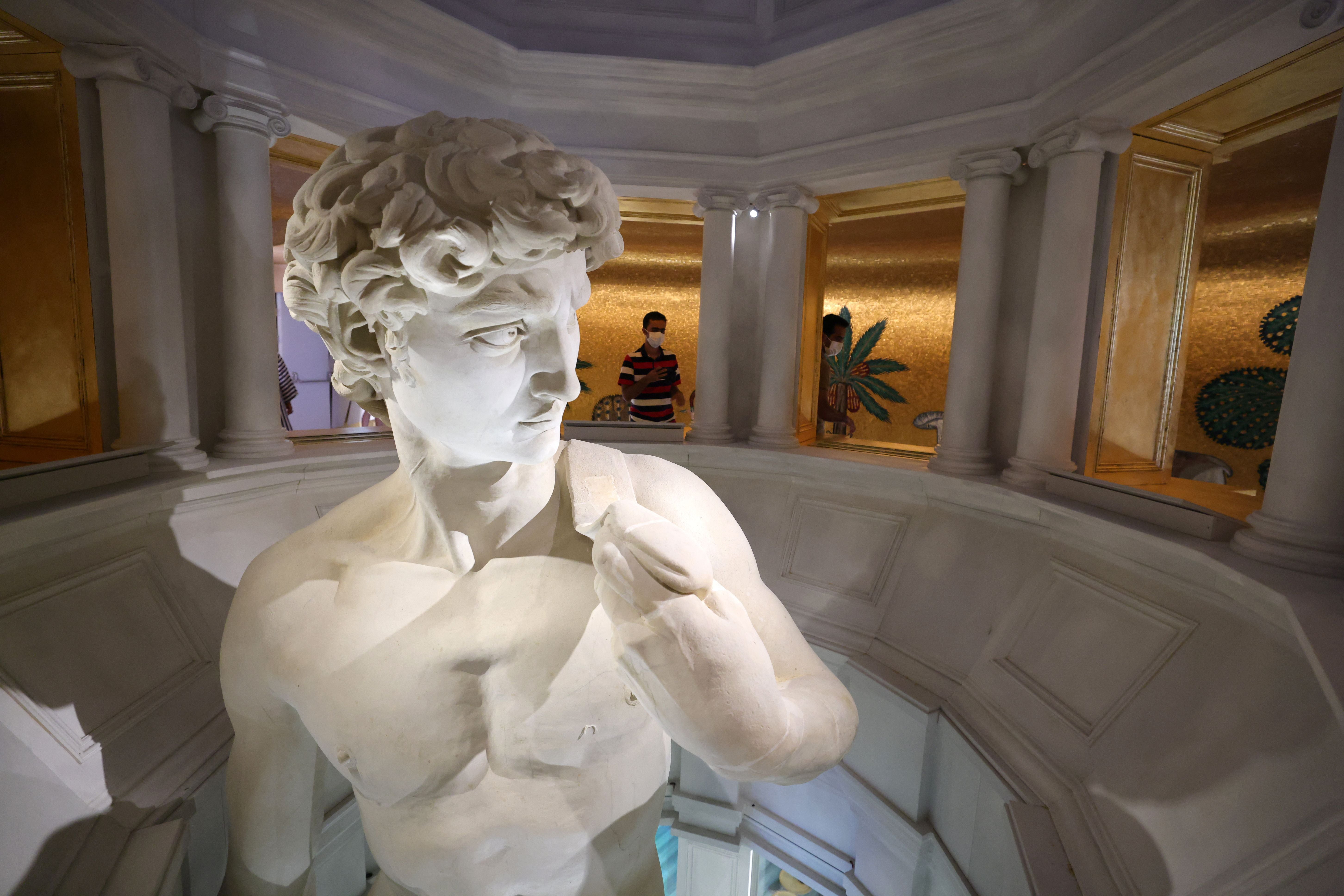 Michelangelo’s David, which is central to the exhibition, was made using one of the world’s largest 3D printers