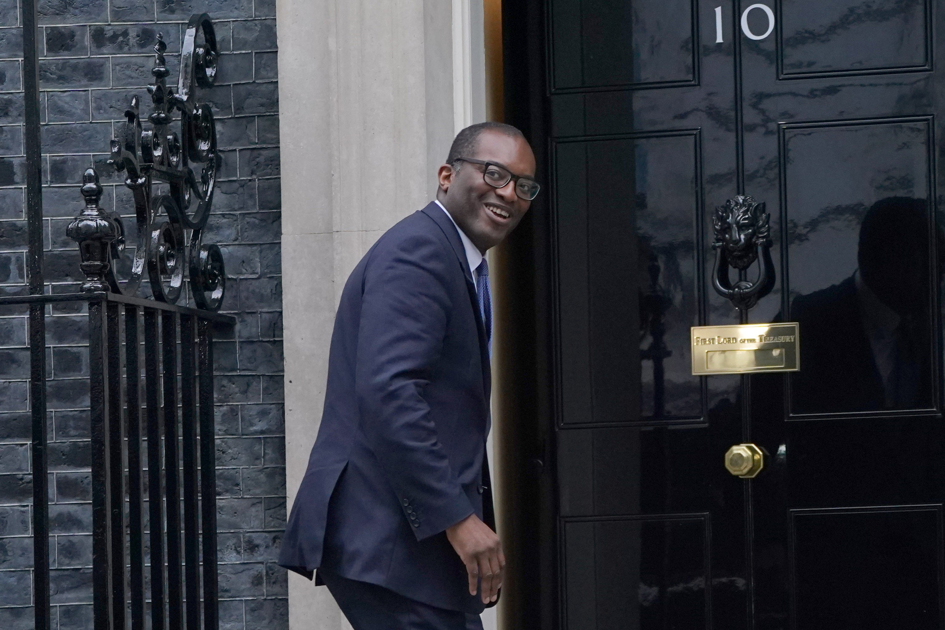 Kwasi Kwarteng in Downing Street, London (Victoria Jones/PA)