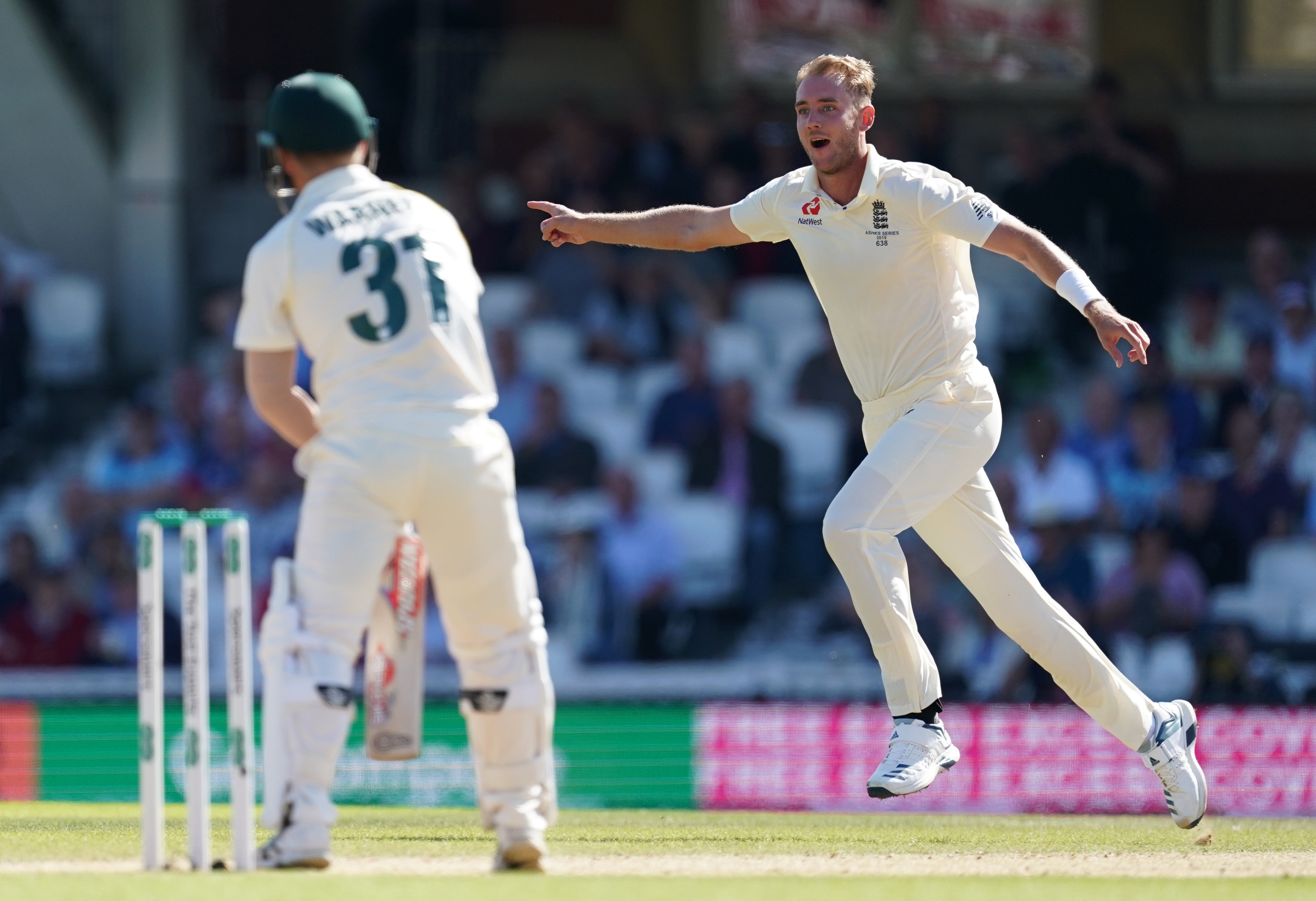 Stuart Broad, right, cast his spell over David Warner in 2019 (John Walton/PA)