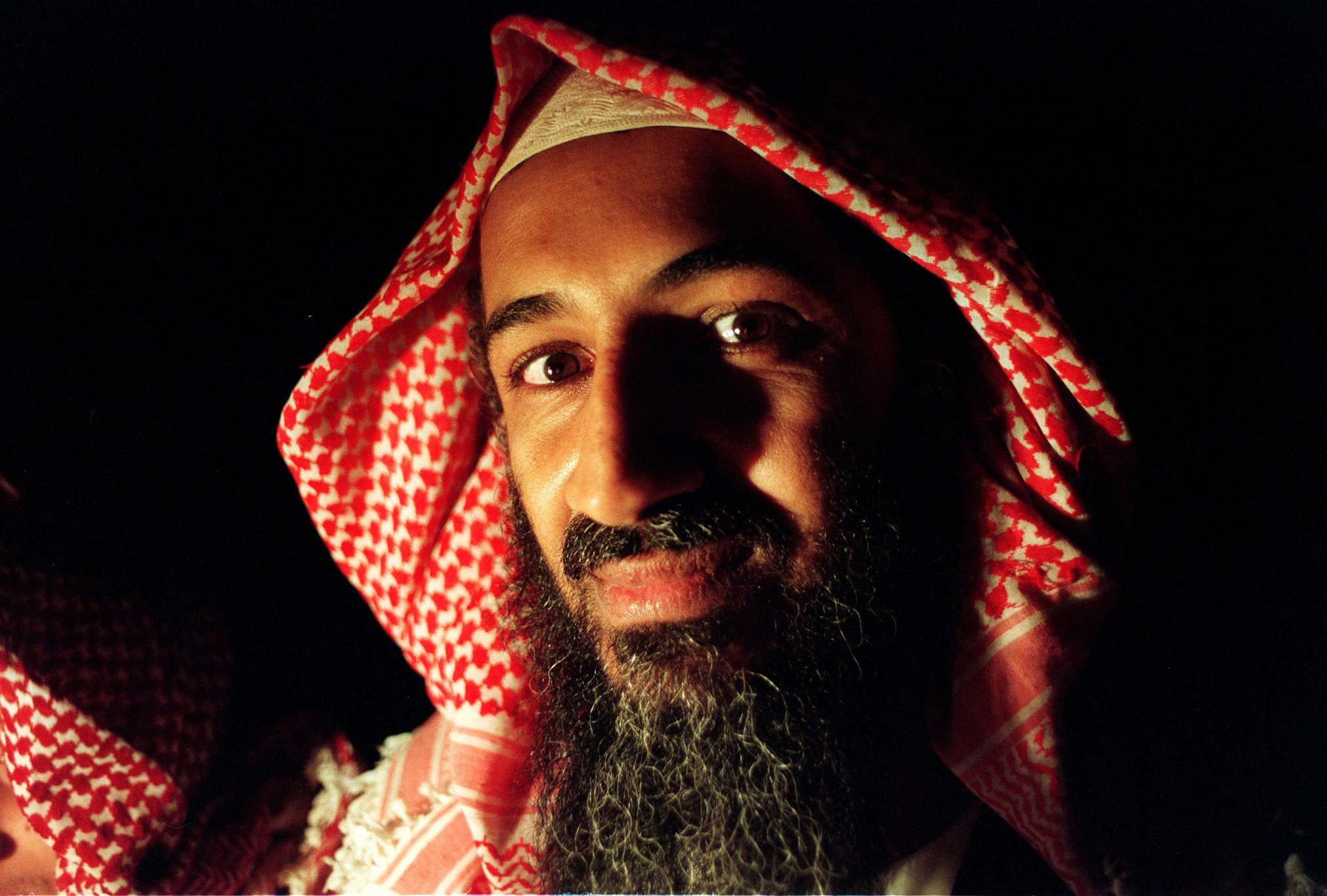 Osama bin Laden, photographed by Robert Fisk