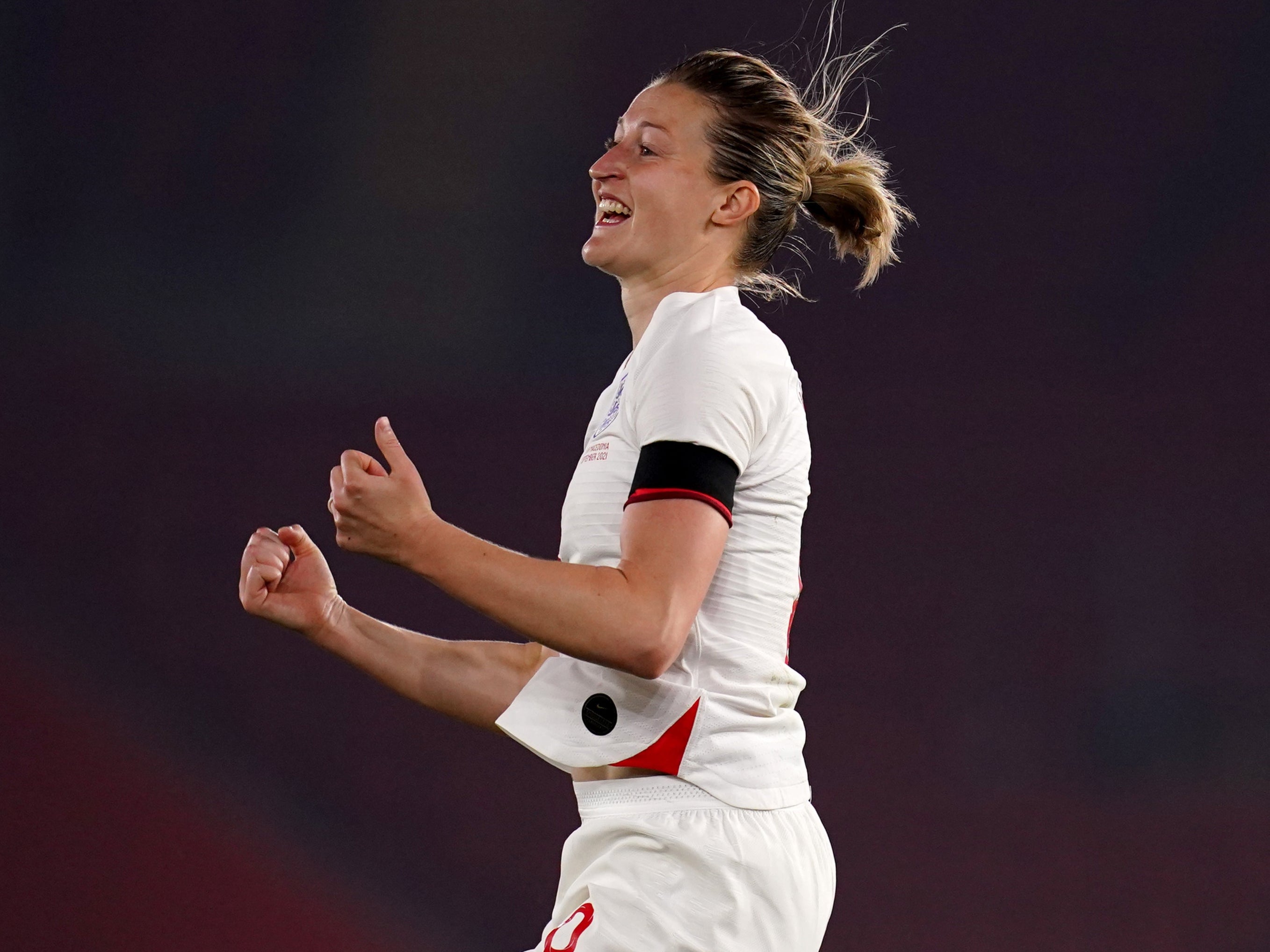 Ellen White (pictured), with 43 goals, is three behind England Women’s record goalscorer Kelly Smith (John Walton/PA)