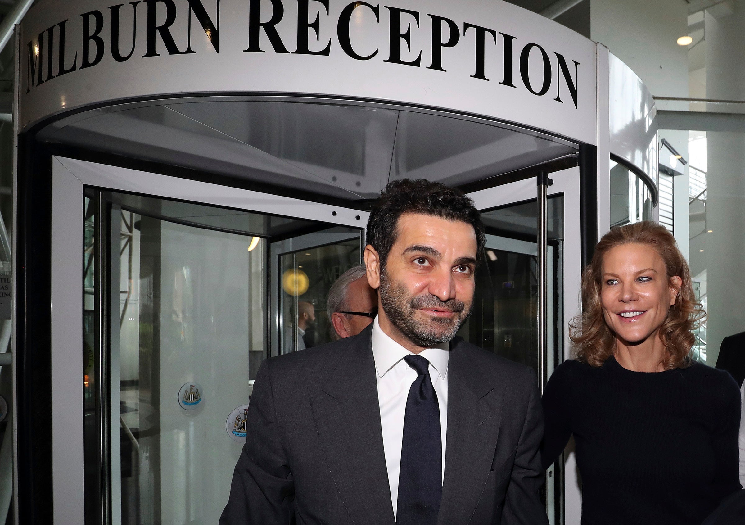 Amanda Staveley and her husband Mehrdad Ghodoussi (Scott Heppell/AP)