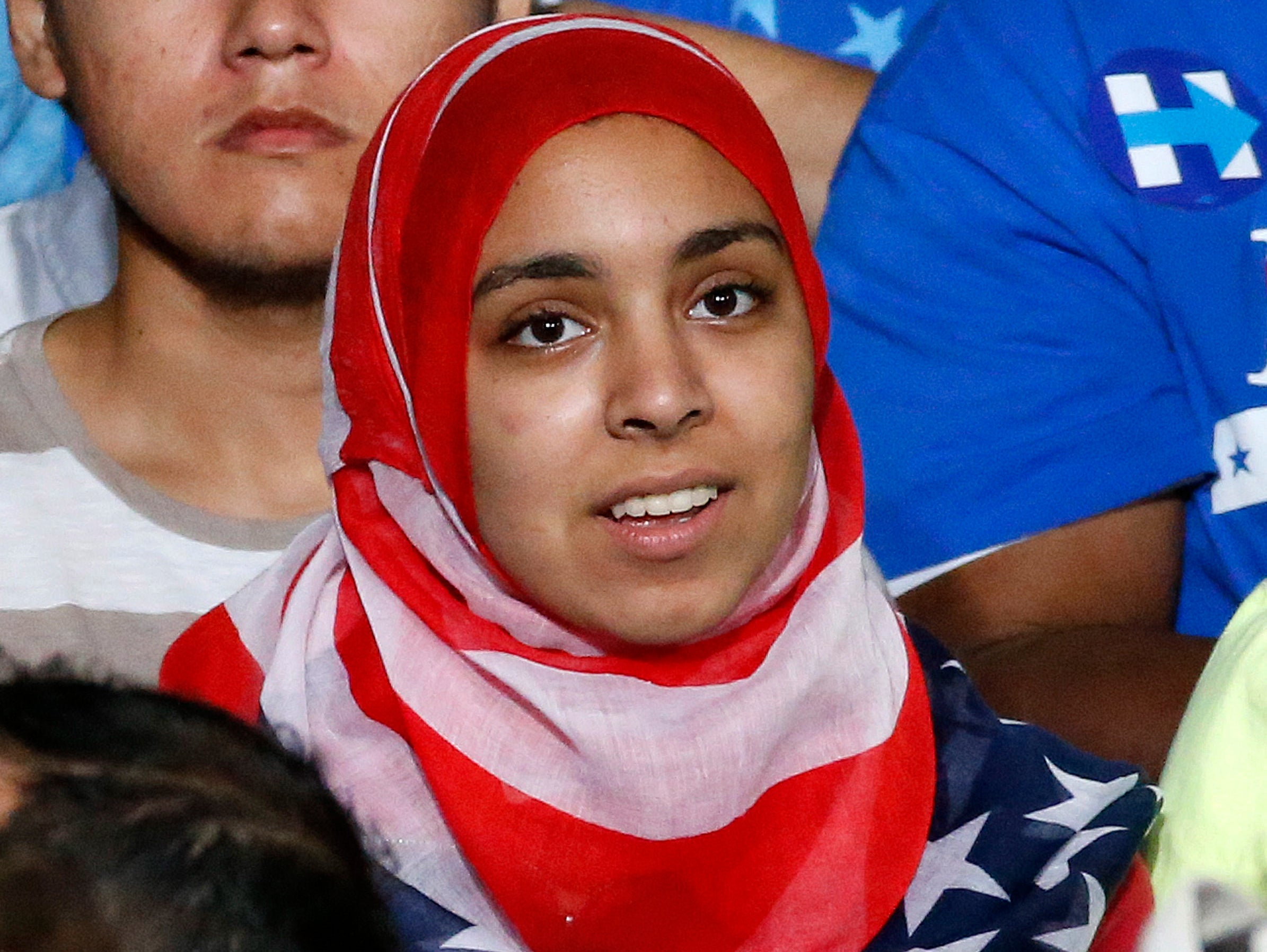 An American hijabi woman